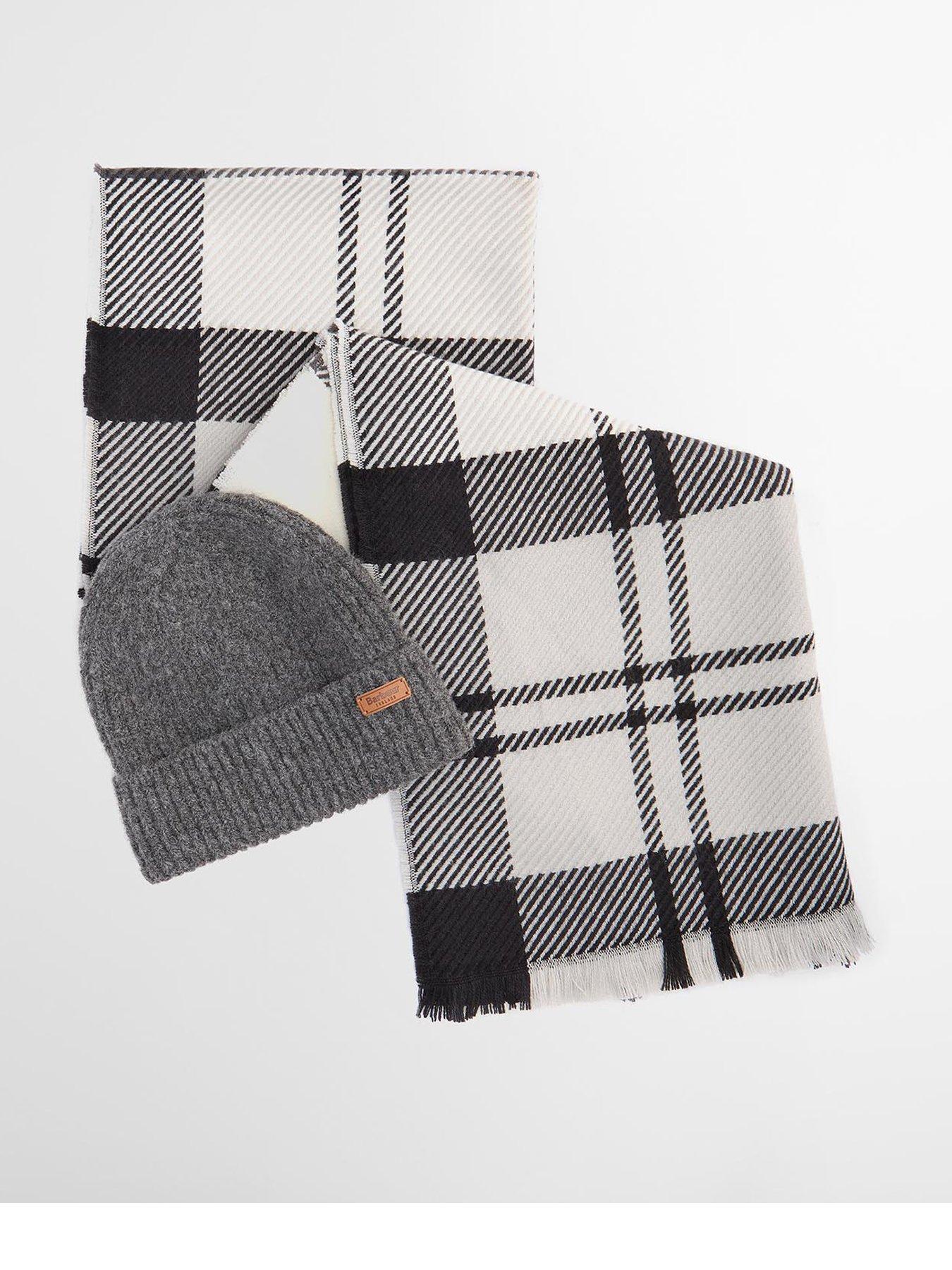 Barbour Pendle Beanie  &  Blair Scarf Gift Set - Grey