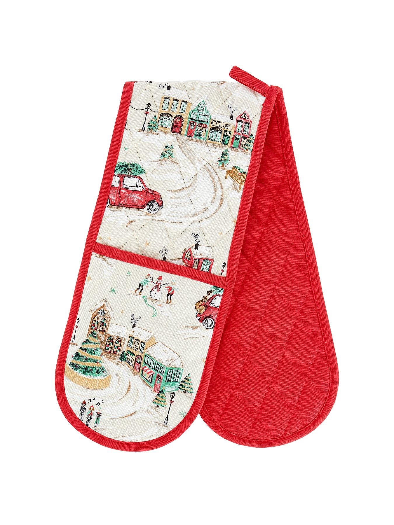 Image 2 of 3 of Catherine Lansfield Christmas Town Double Oven Glove