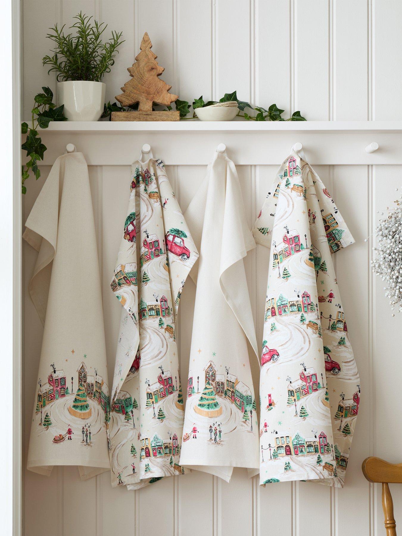 undefined Christmas Town Tea Towels 4 Pk