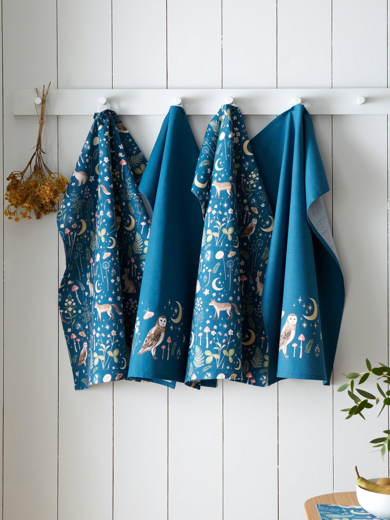 Catherine Lansfield Enchanted Twilight Tea Towels 4 Pk