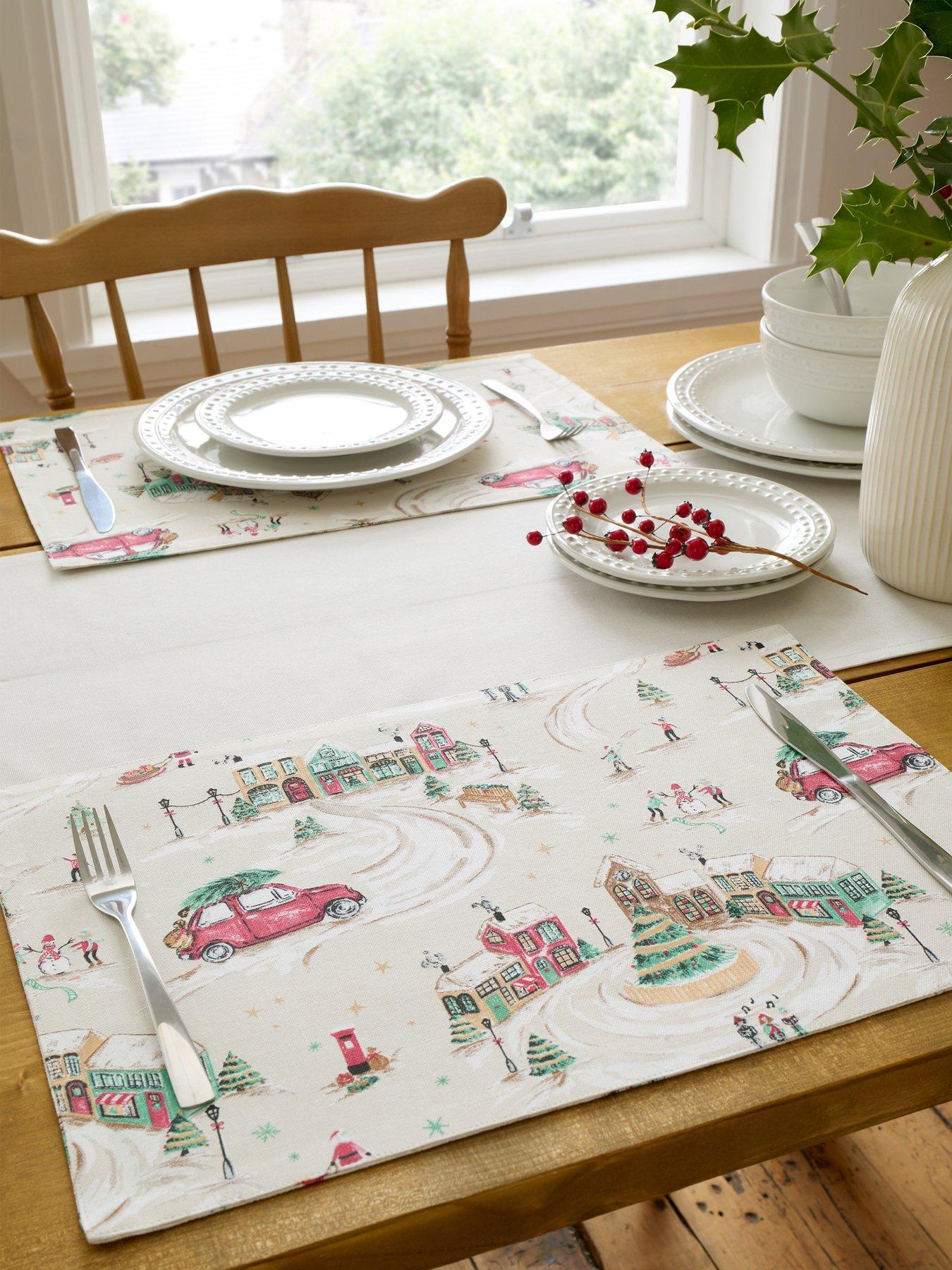 Image 1 of 3 of Catherine Lansfield Christmas Town Placemat 4pk
