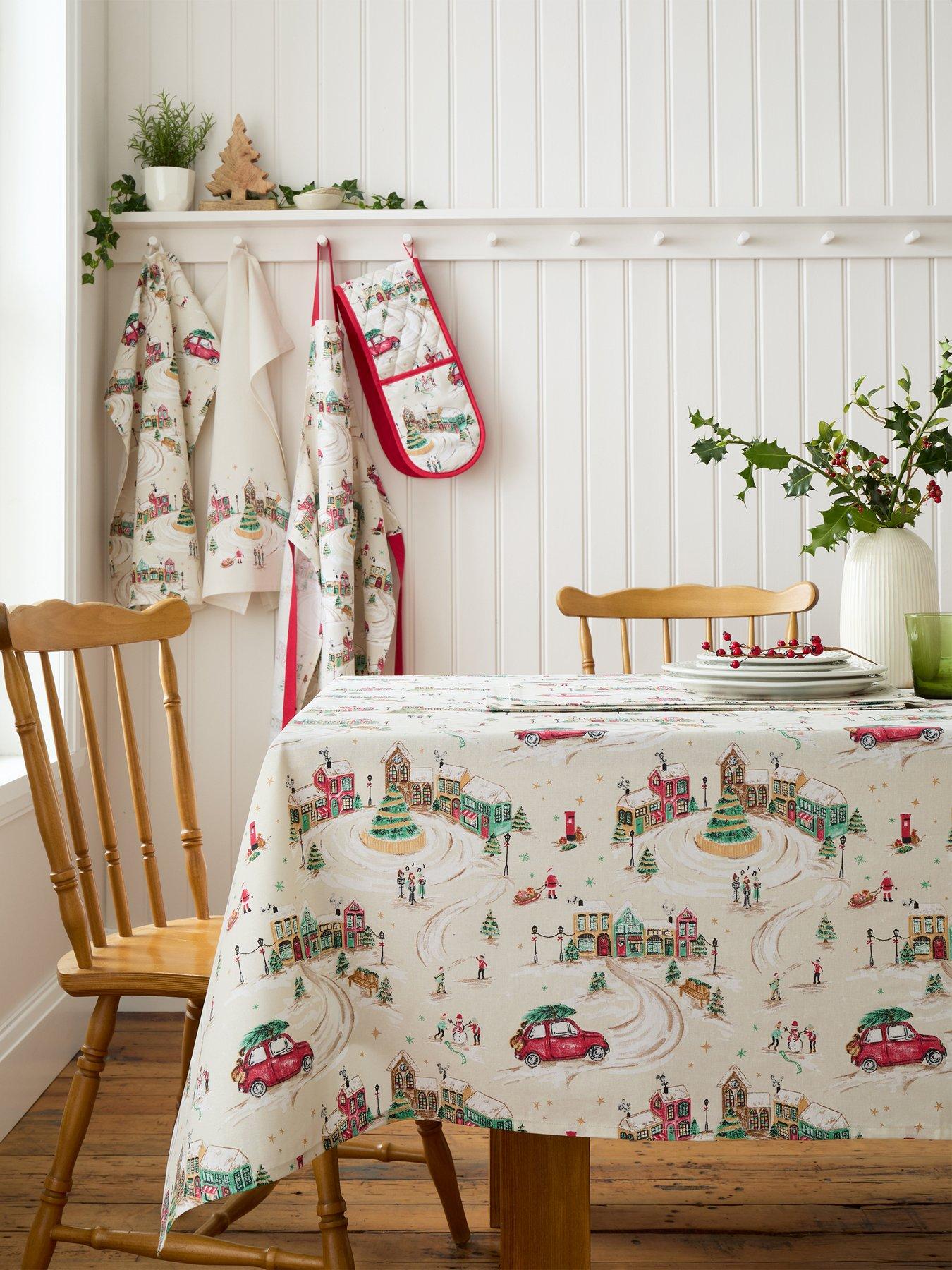 Image 3 of 3 of Catherine Lansfield Christmas Town Table Cloth Size 1