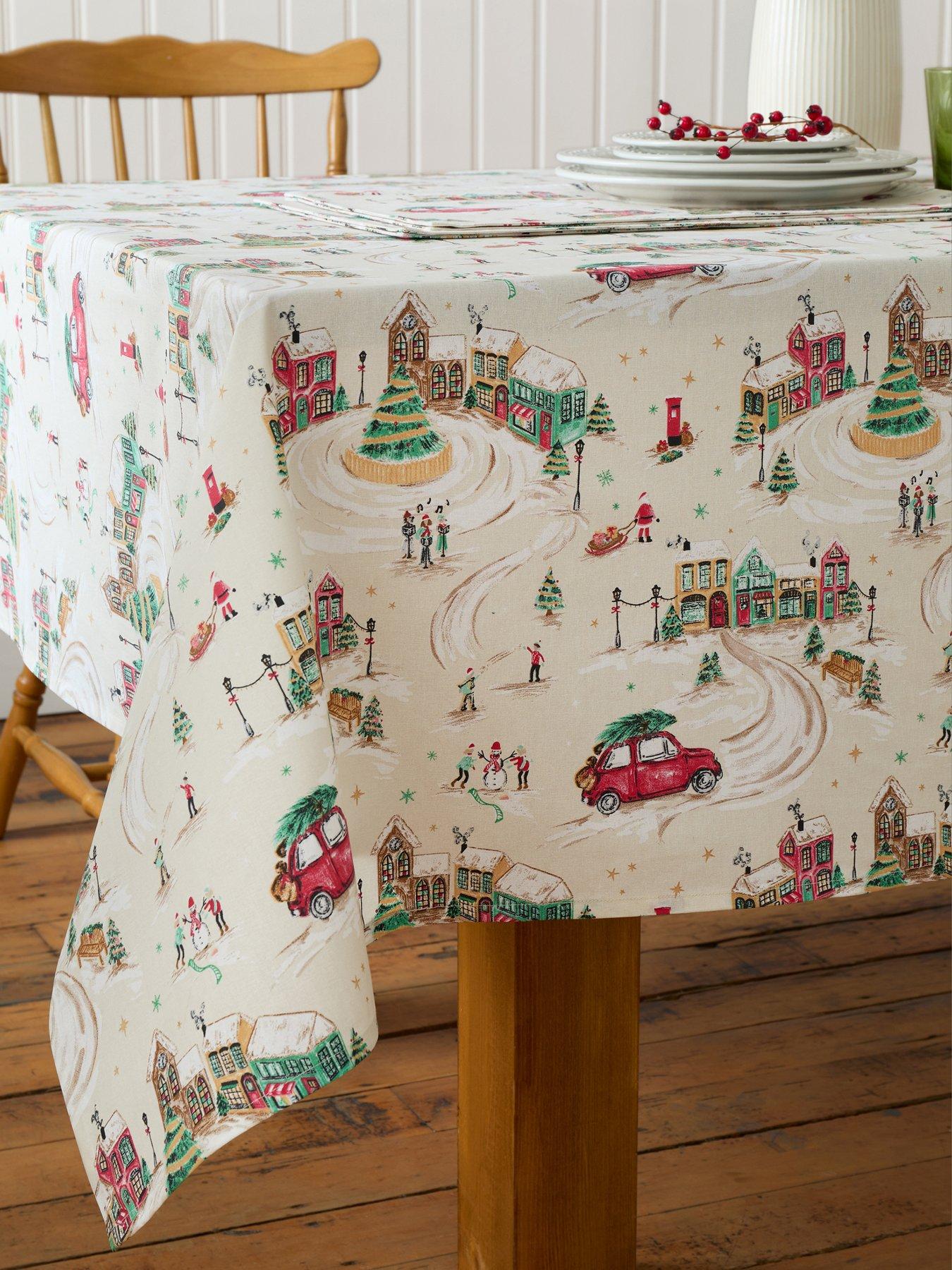 undefined Christmas Town Table Cloth Size 2