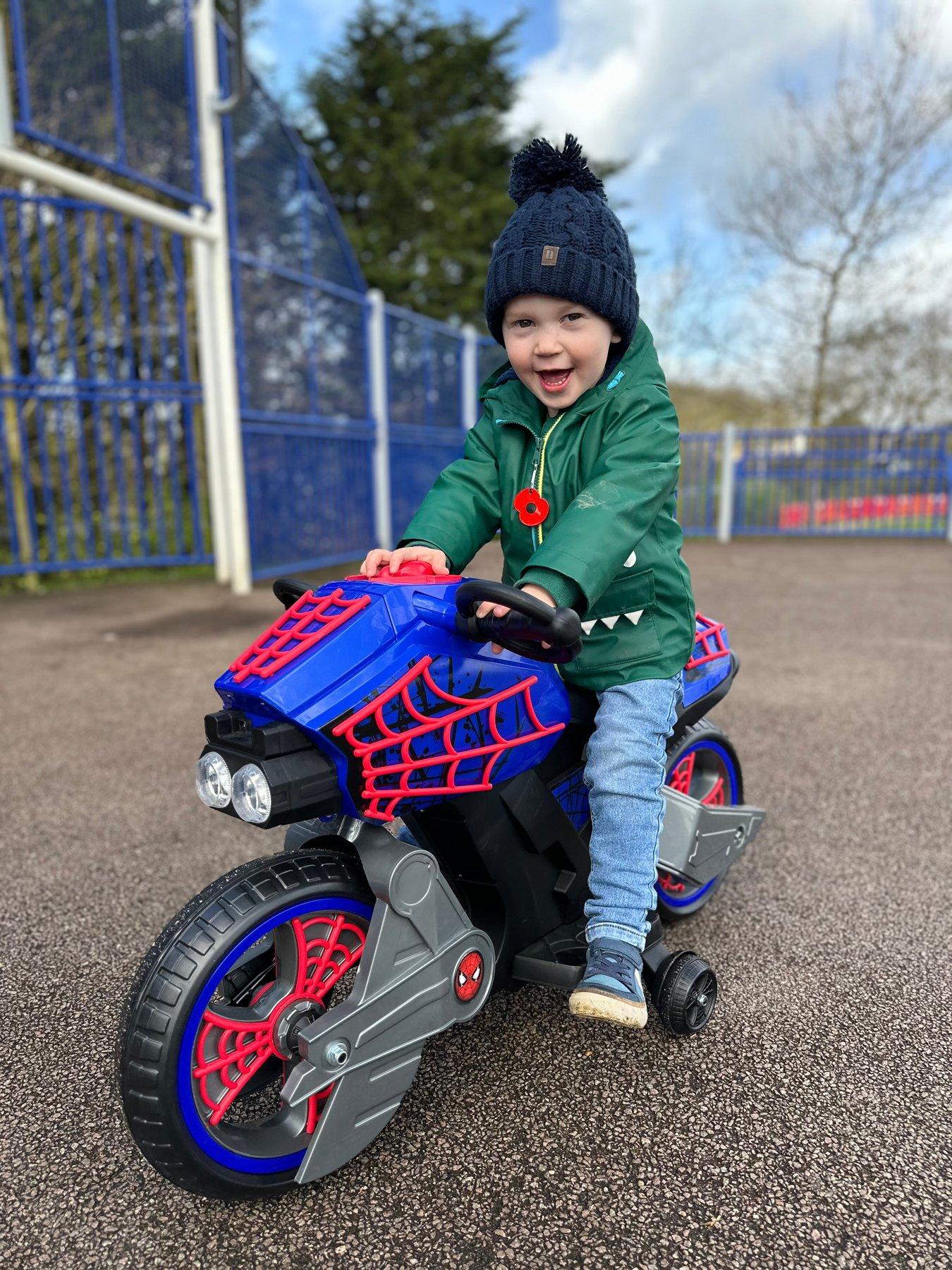  image of huffy-marvel-spider-man6-volt-motorcycle-ride-on