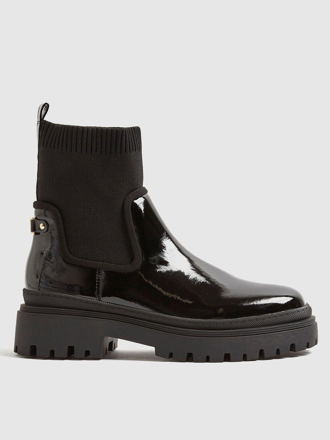river-island-knit-chunky-ankle-boot-black