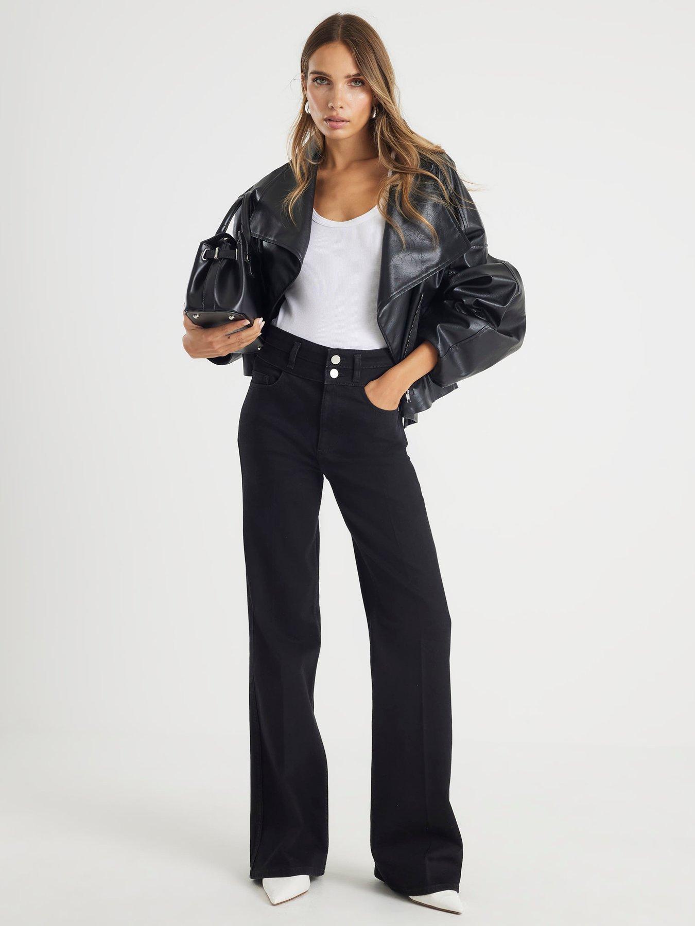 River Island Relaxed Flare Robinson - Black