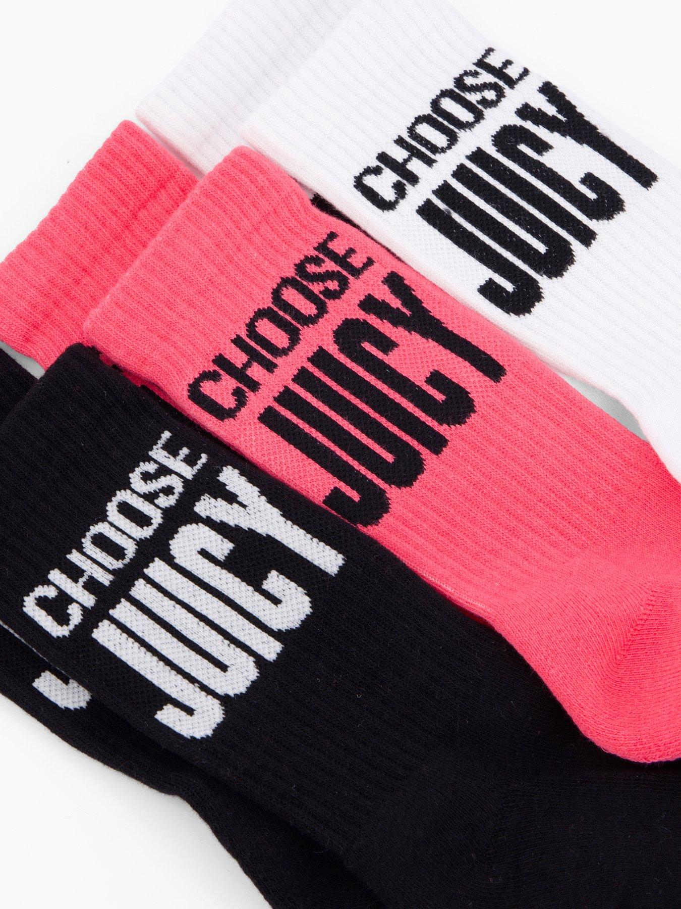 Image 3 of 3 of Juicy Couture Crew Socks 3 Pack - Multi
