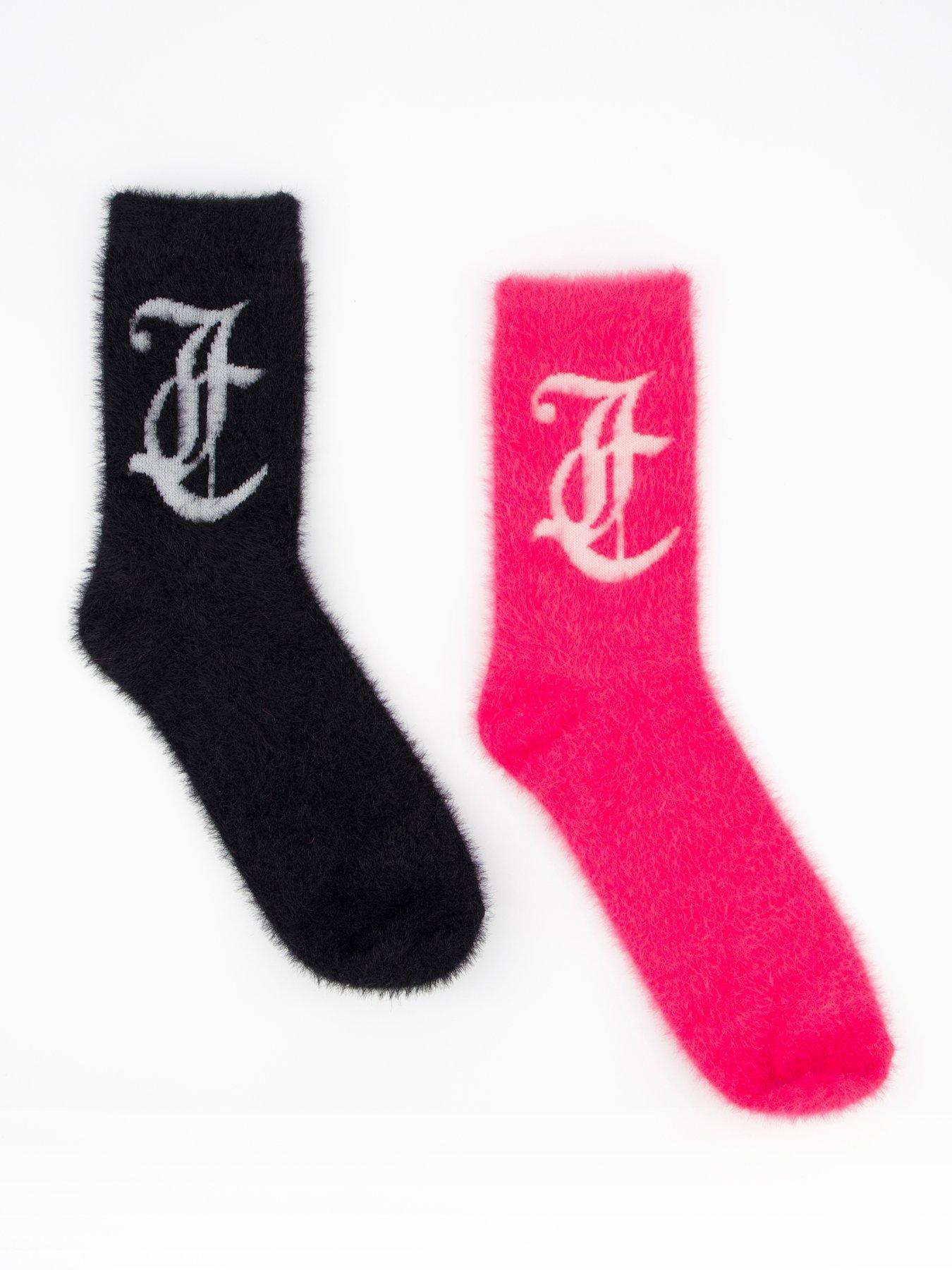 Juicy Couture Fluffy Seasonal Socks 2 Pack - Multi