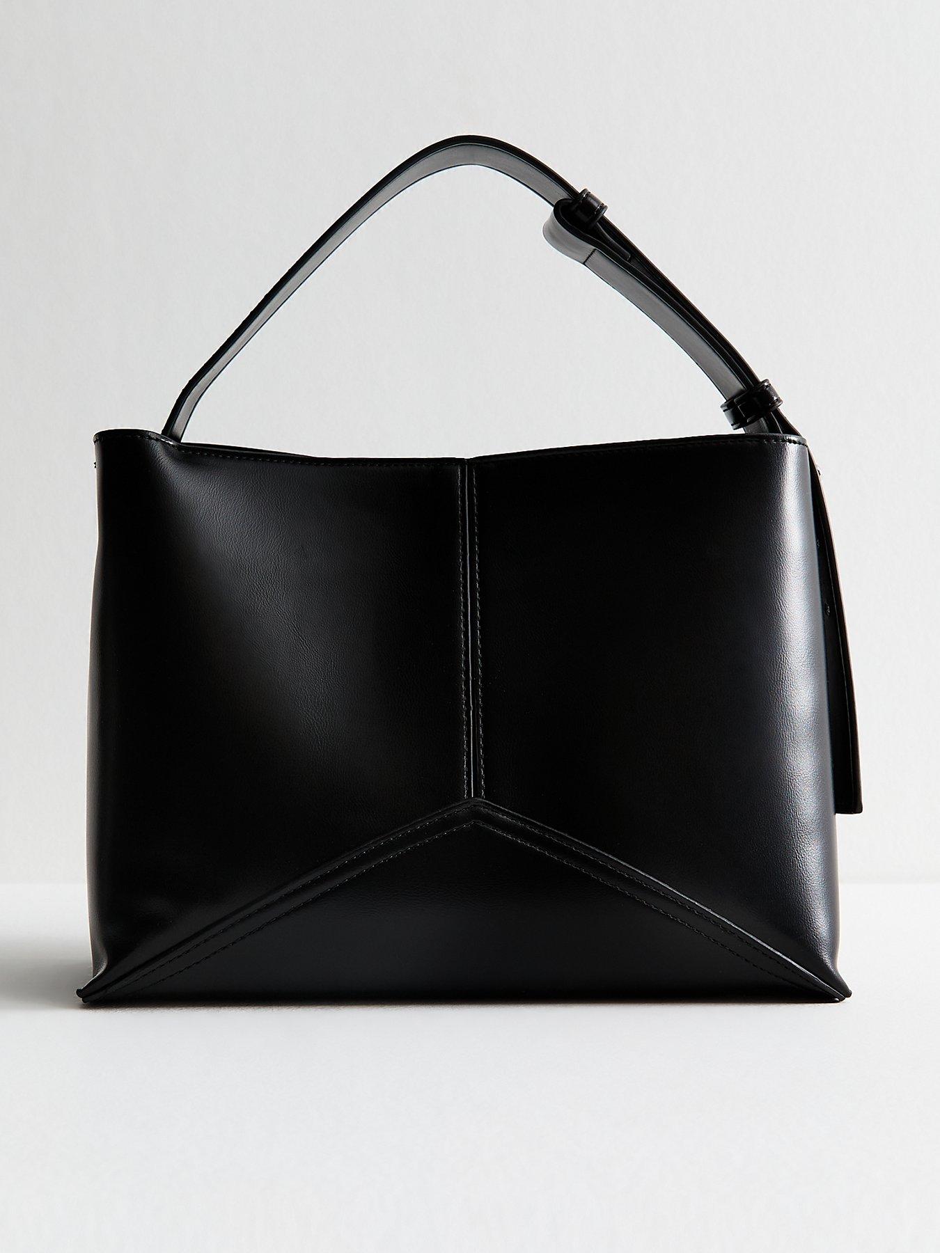 new-look-faux-leather-panelled-bucket-bag-black