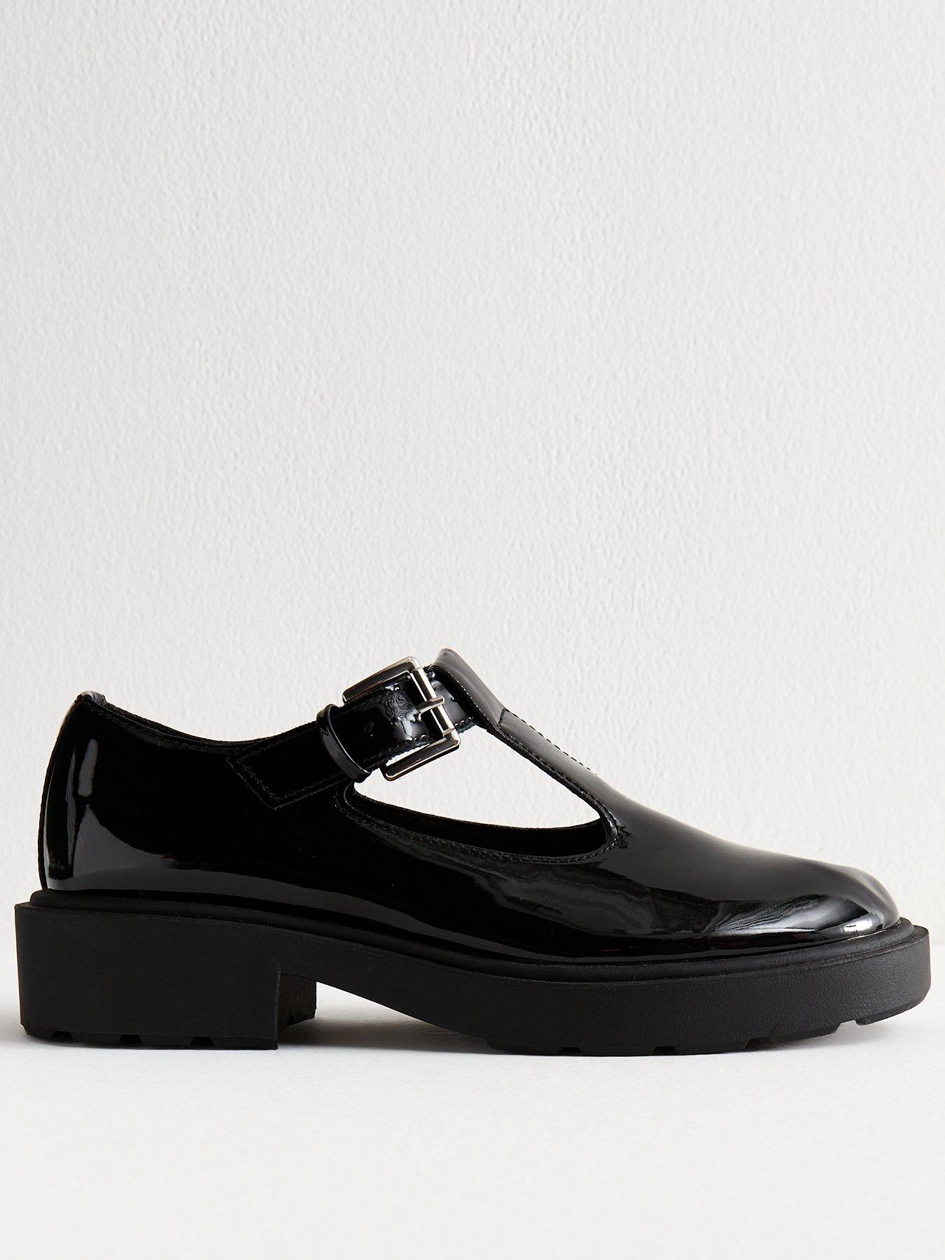 undefined Black Patent T Bar Mary Jane Shoes