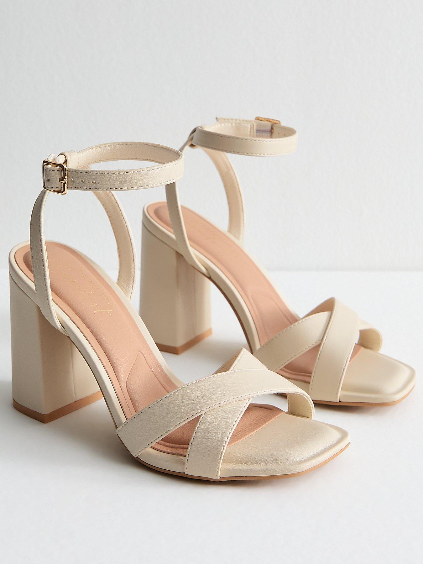  image of new-look-off-white-faux-leather-platform-sandals