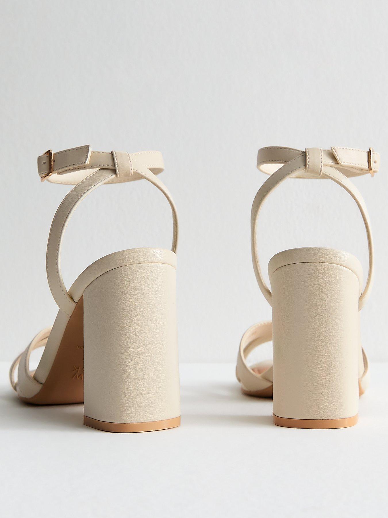  image of new-look-off-white-faux-leather-platform-sandals