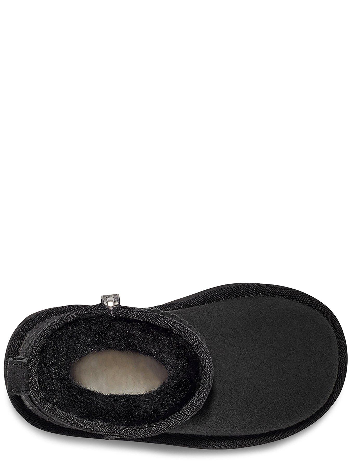 Image 4 of 4 of UGG Girls Ultra Mini Zip Wool Lined Boots - Black