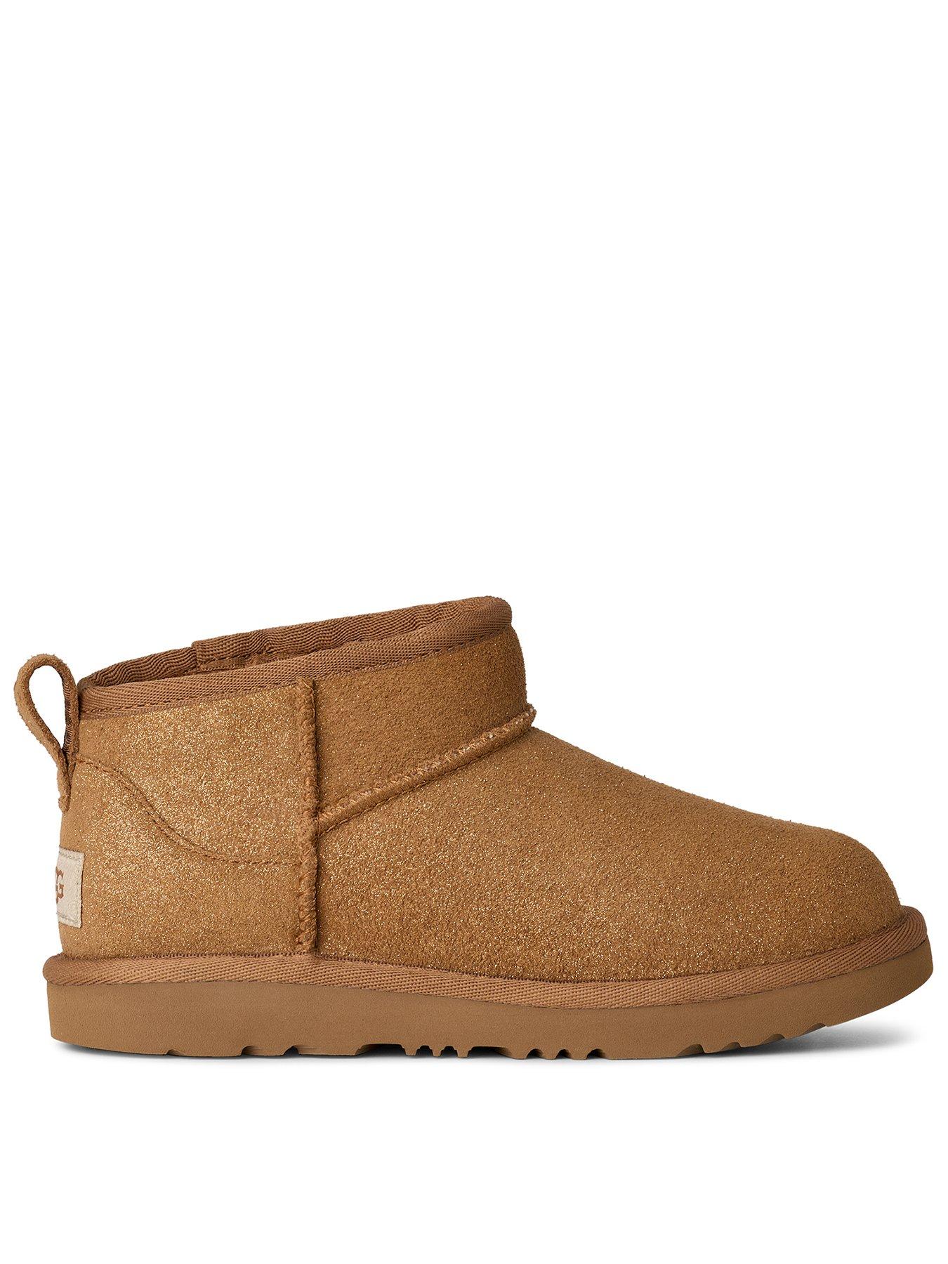  image of ugg-junior-older-kids-classic-ultra-mini-dazzle-bootsnbsp-chestnut