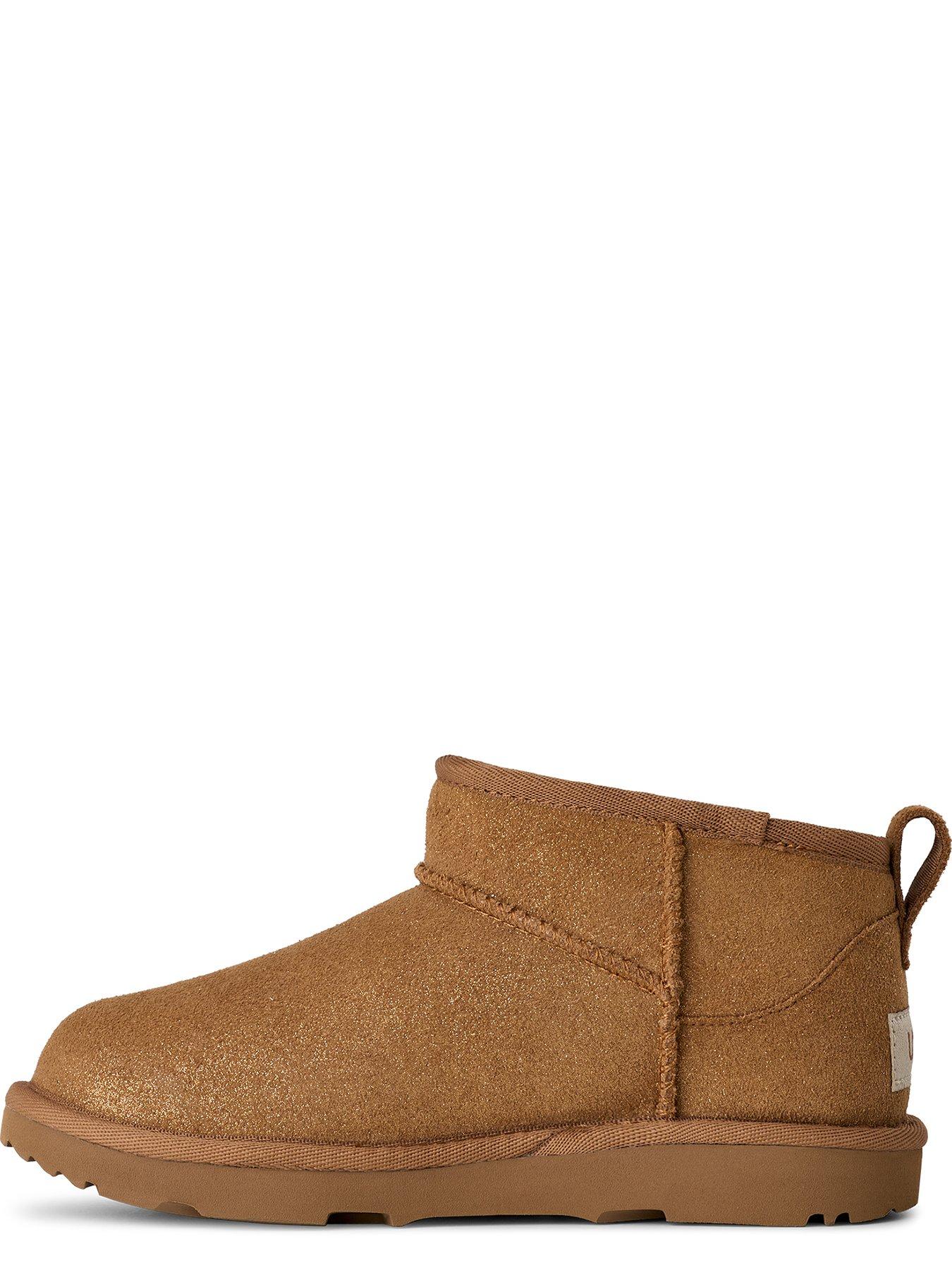  image of ugg-junior-older-kids-classic-ultra-mini-dazzle-bootsnbsp-chestnut