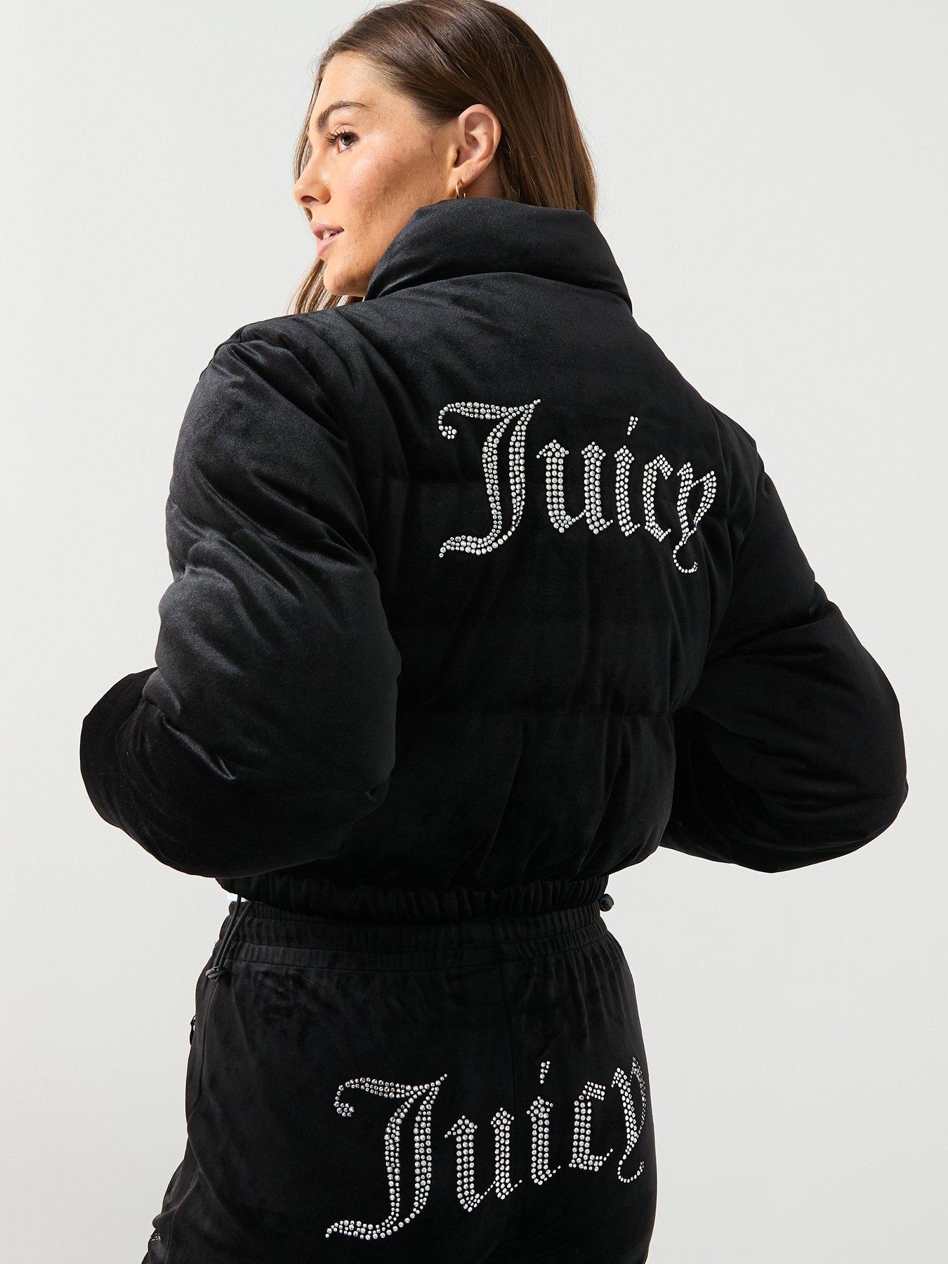 undefined Juicy Velour Puffer Jacket - Black