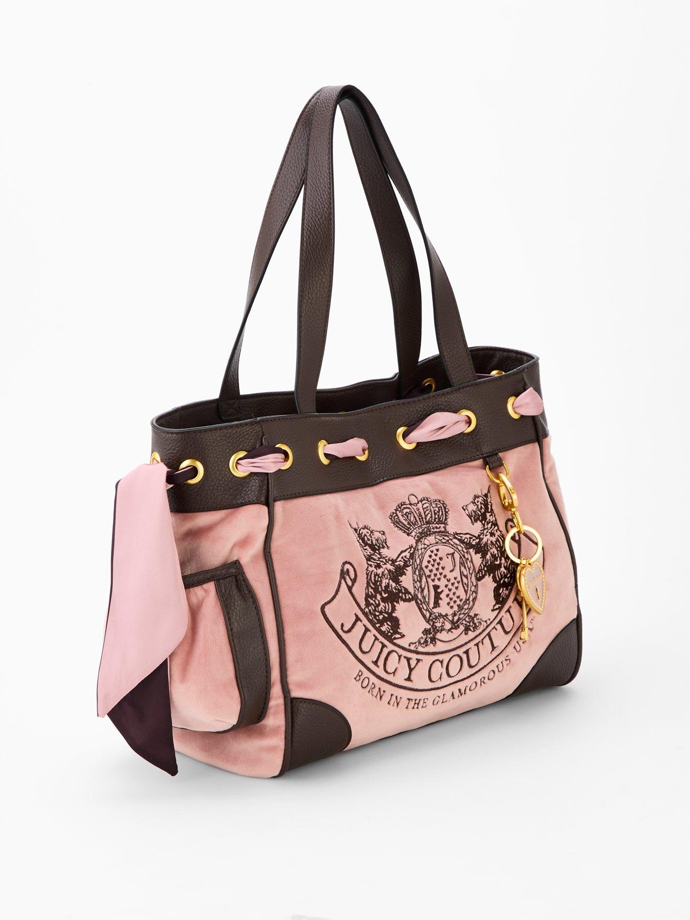  image of juicy-couture-large-double-hand-tote-bag-pink