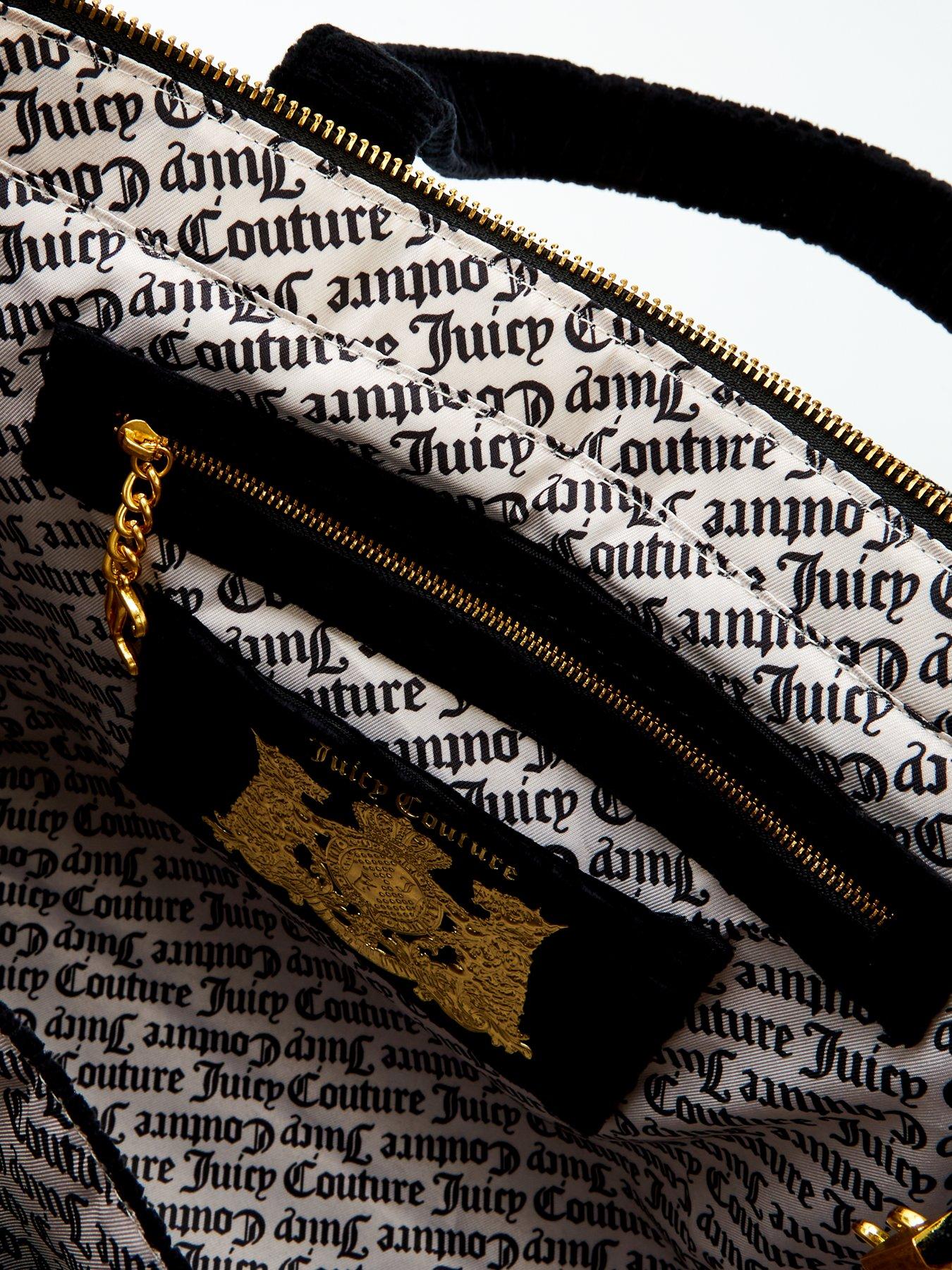 Image 4 of 4 of Juicy Couture Velvet Shopping Tote Bag - Black