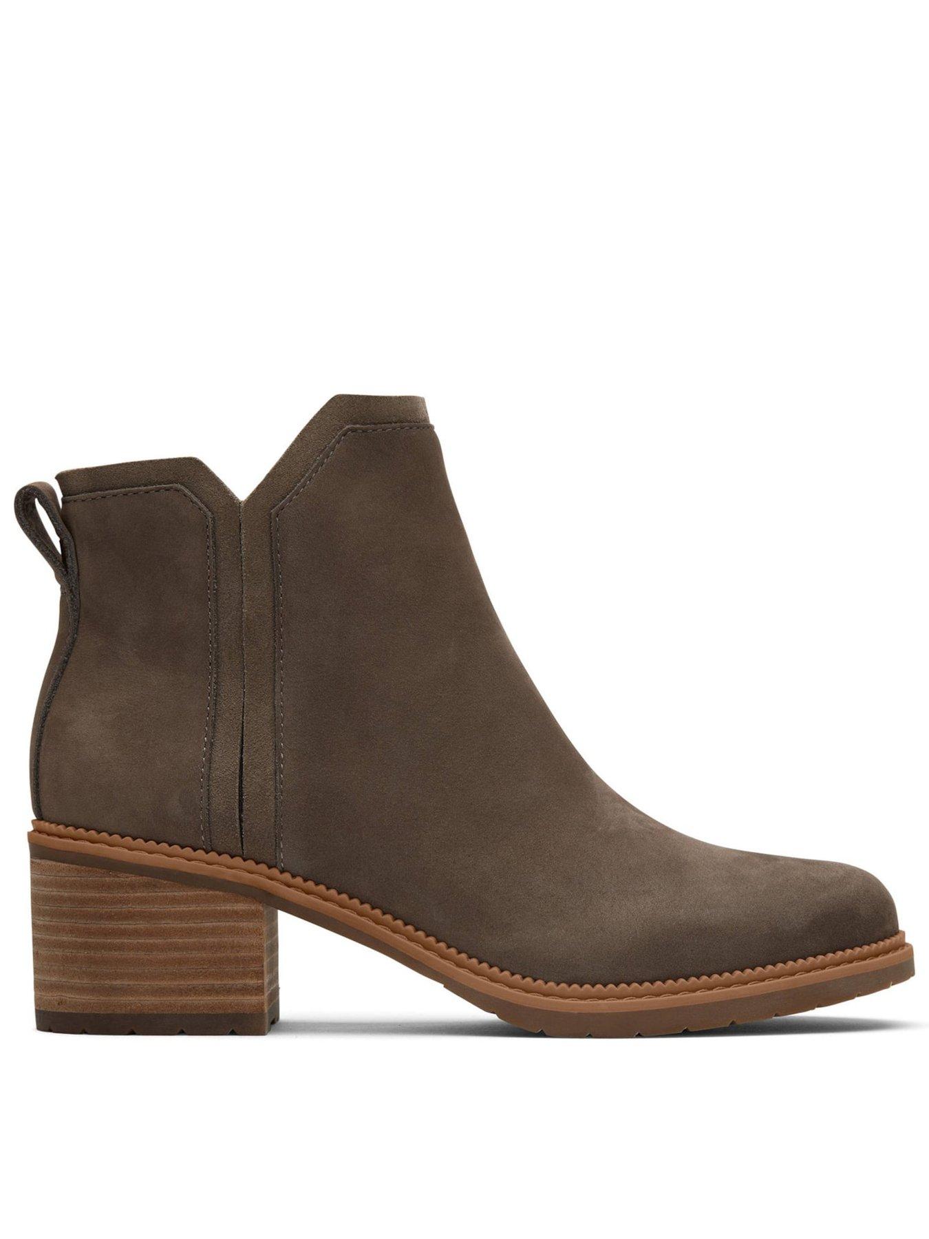 TOMS Hailey Water Resistant Leather Boot - Brown