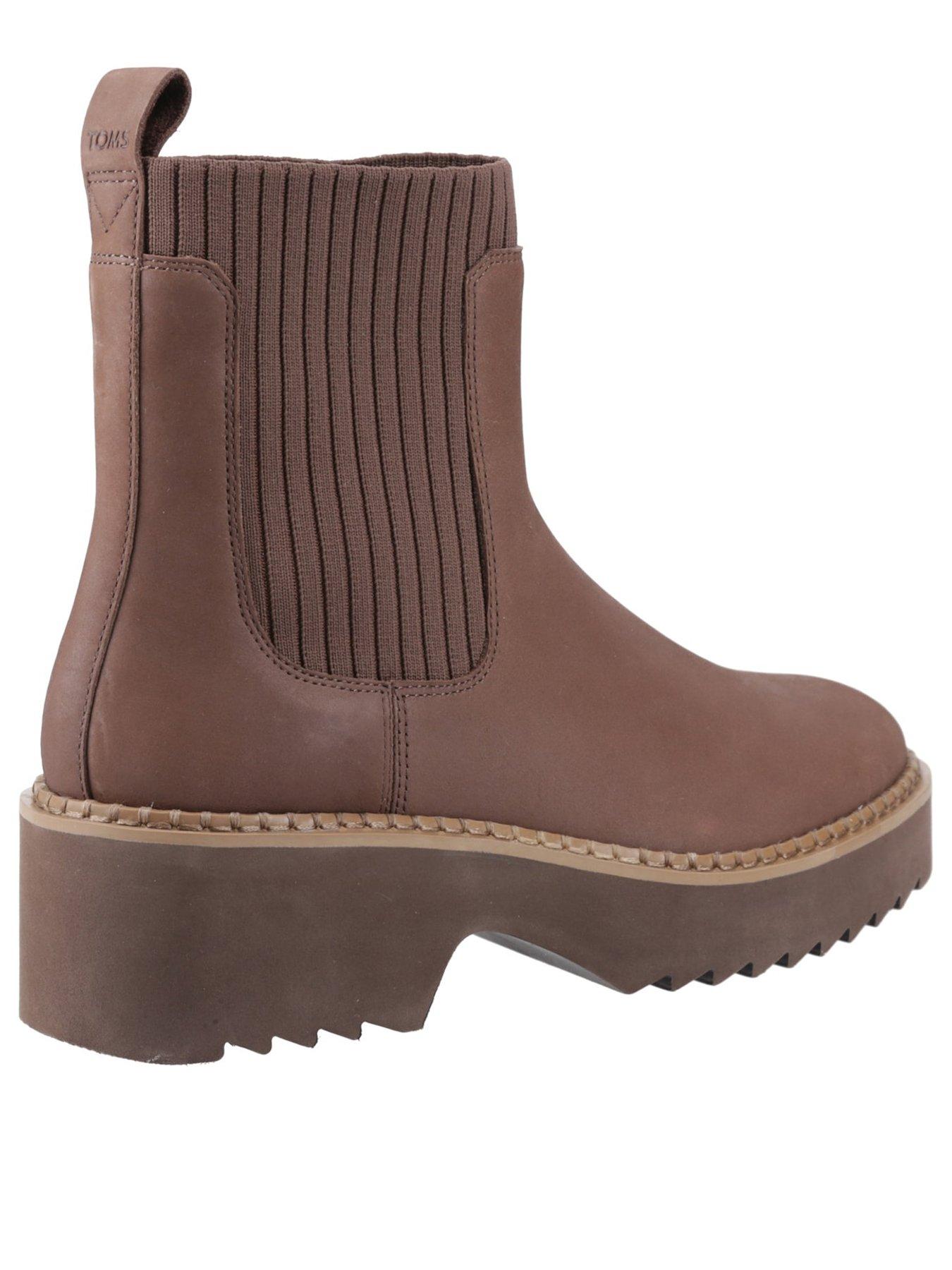  image of toms-millie-water-resistant-leather-boot-brown