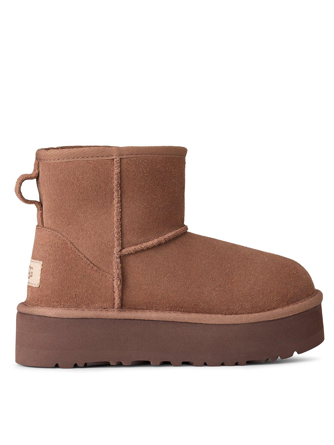  image of ugg-junior-older-kids-classic-mini-platform-boots-rocky-oak