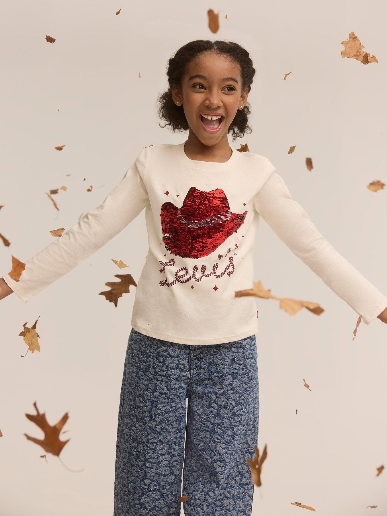  image of levis-girls-jacquard-high-rise-baggy-jeans-blue