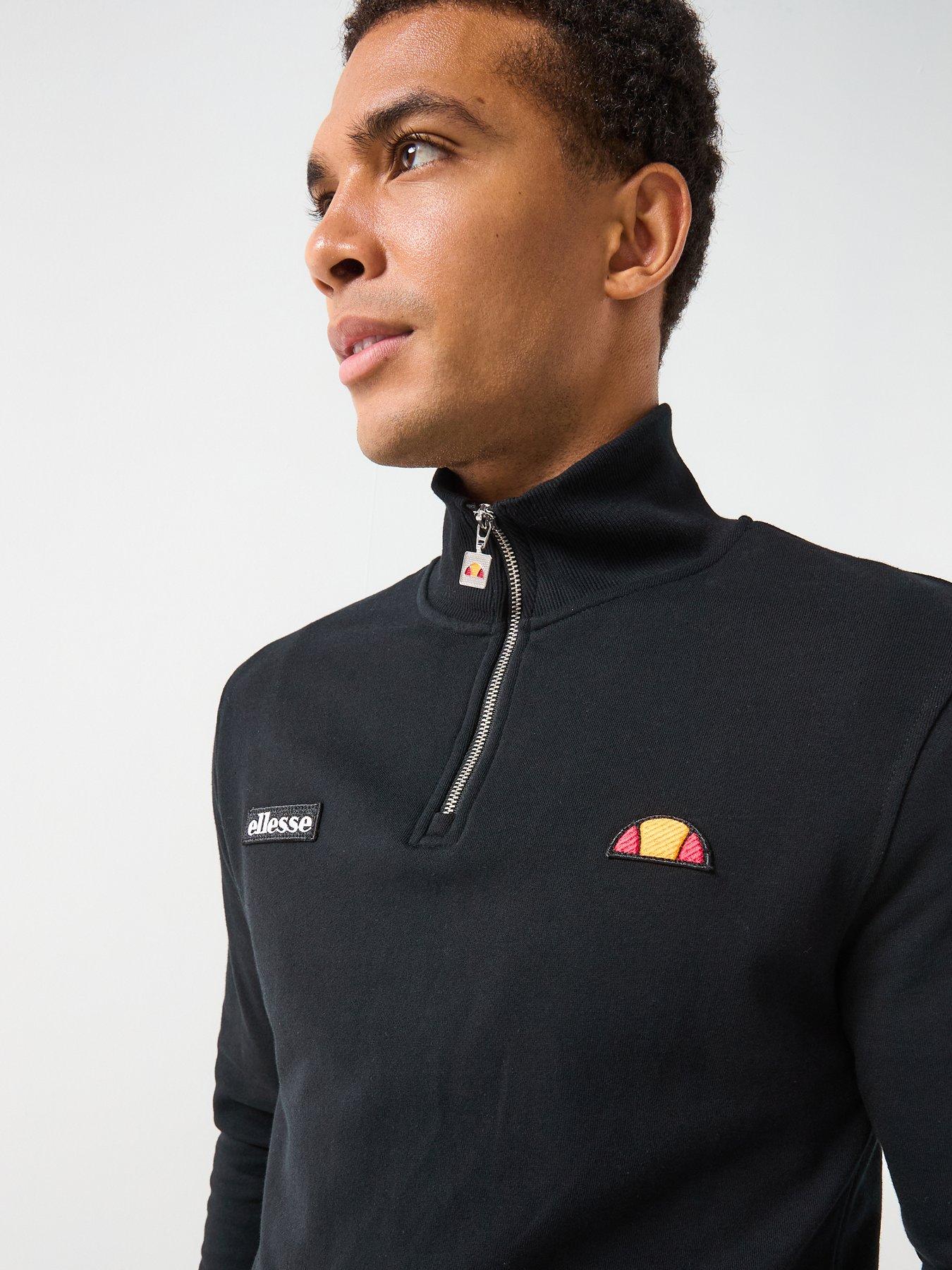  image of ellesse-mens-pelegrini-14-zip-black