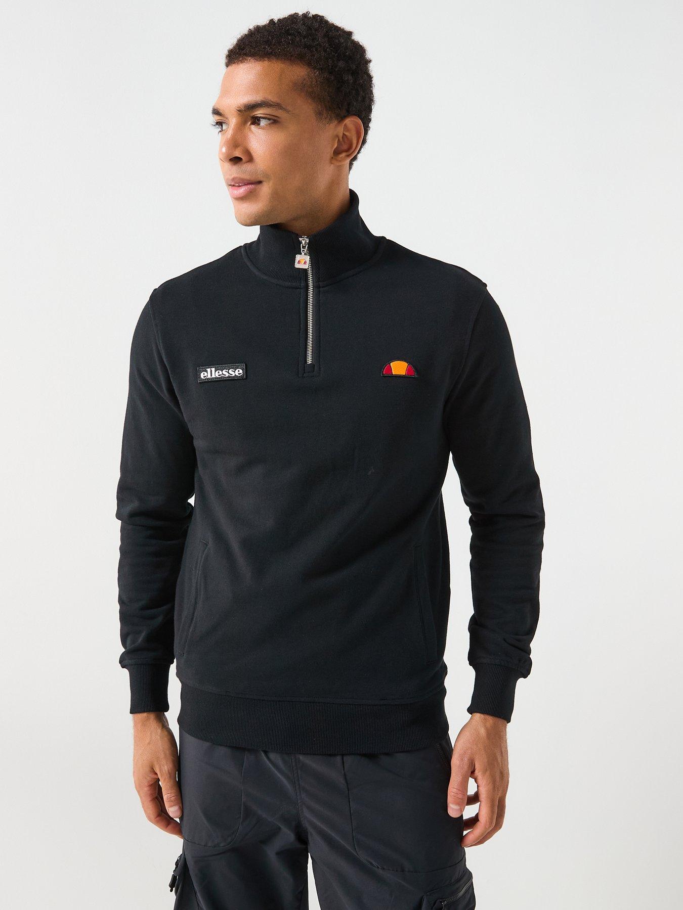  image of ellesse-mens-pelegrini-14-zip-black