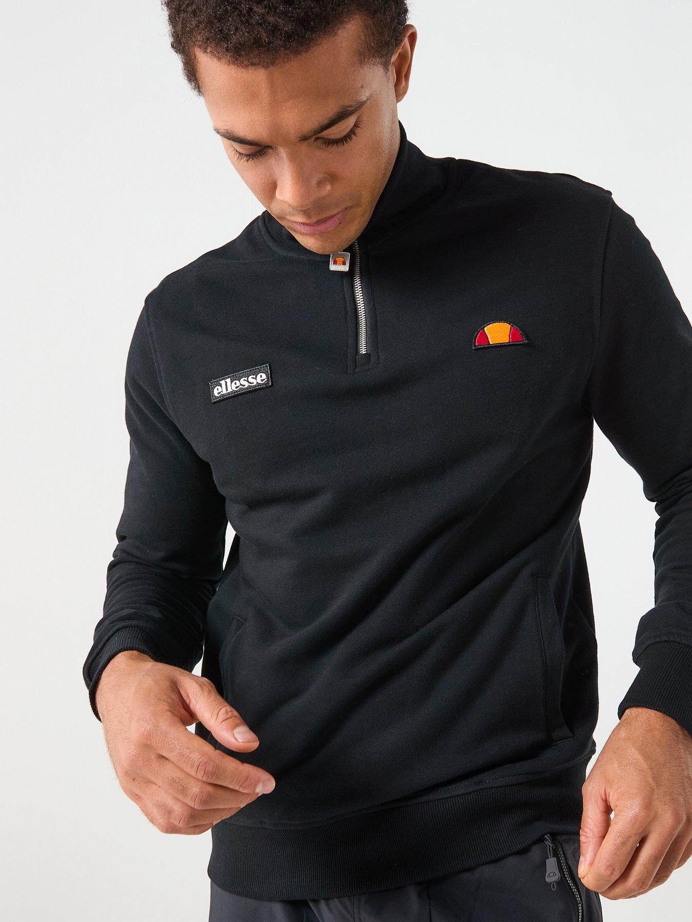  image of ellesse-mens-pelegrini-14-zip-black