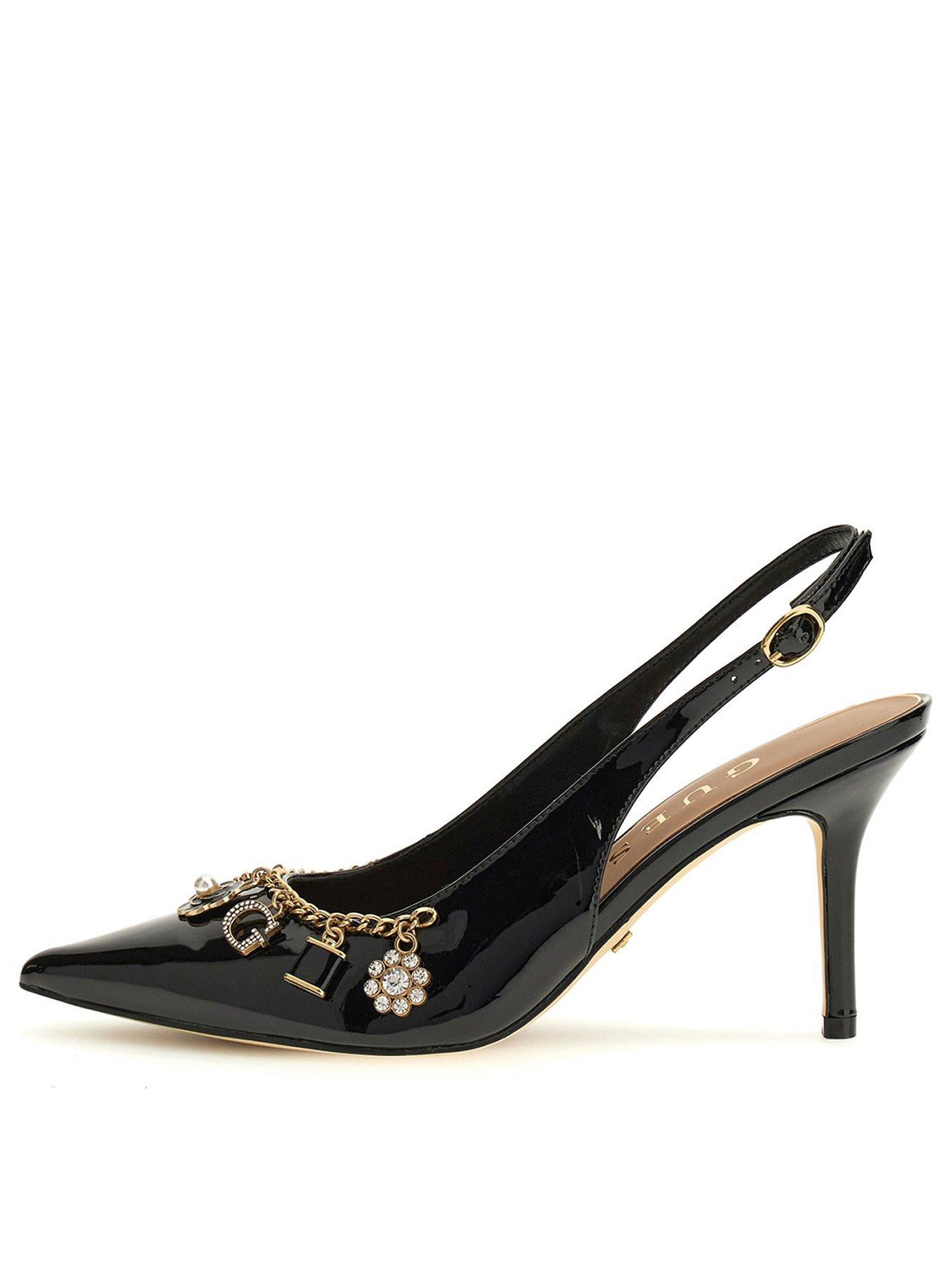 undefined Naska2 Charm Heeled Slingback - Black