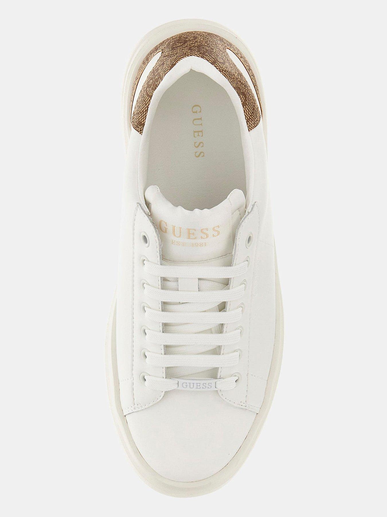 Image 4 of 5 of Guess Elbina Platform Trainer - White
