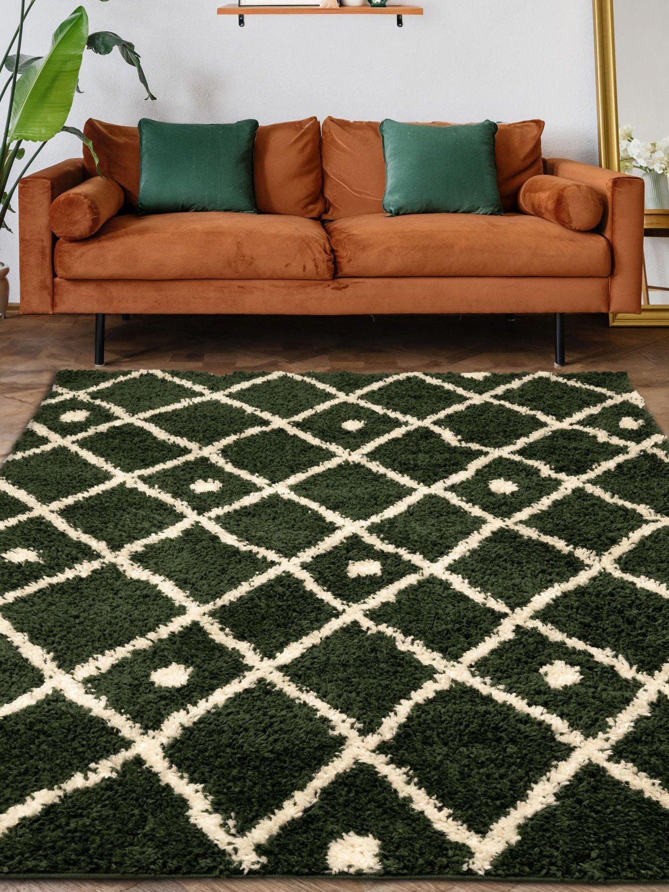 very-home-snug-diamonds-rug-green