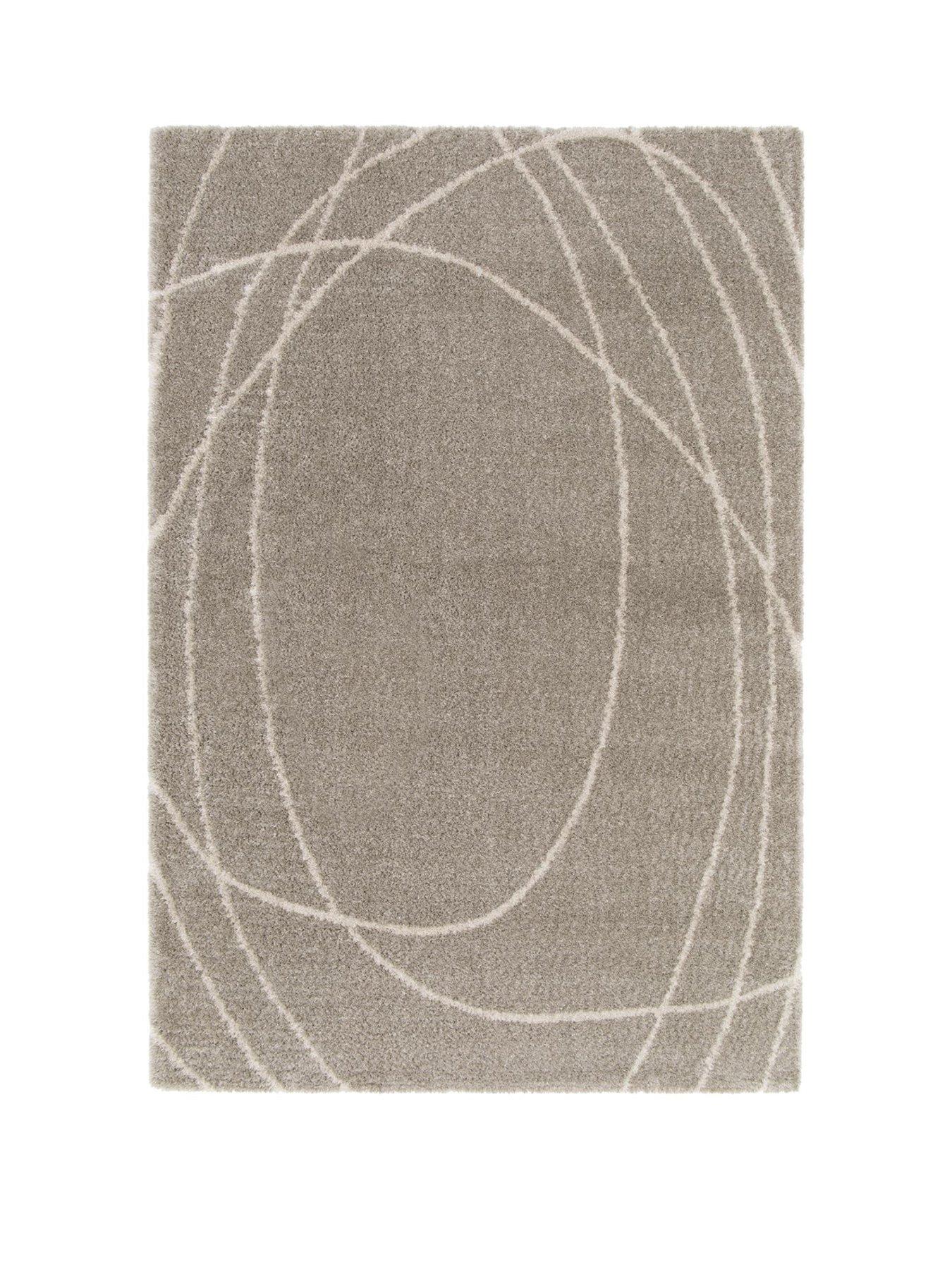 stillFront image of the-very-collection-polyester-squiggle-rug-natural