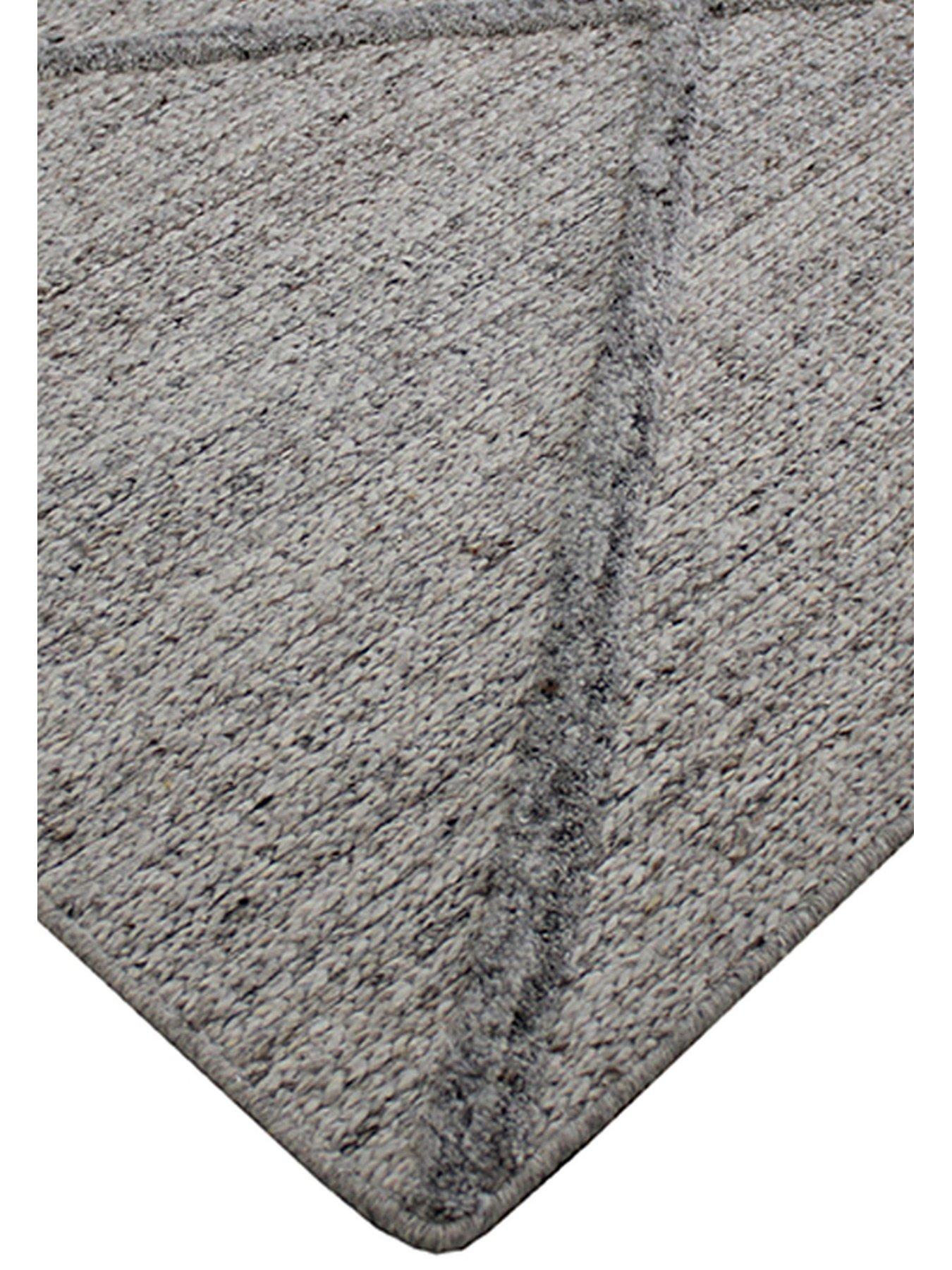 Image 4 of 5 of The Very Collection Stellar Diamond Wool Rug - Grey