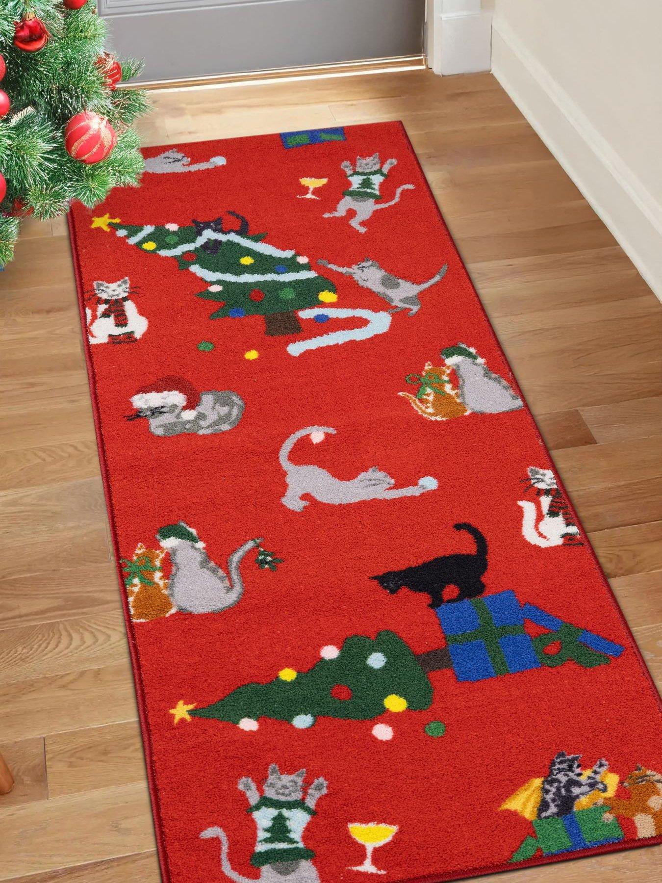 undefined Christmas Cats Runner - Red