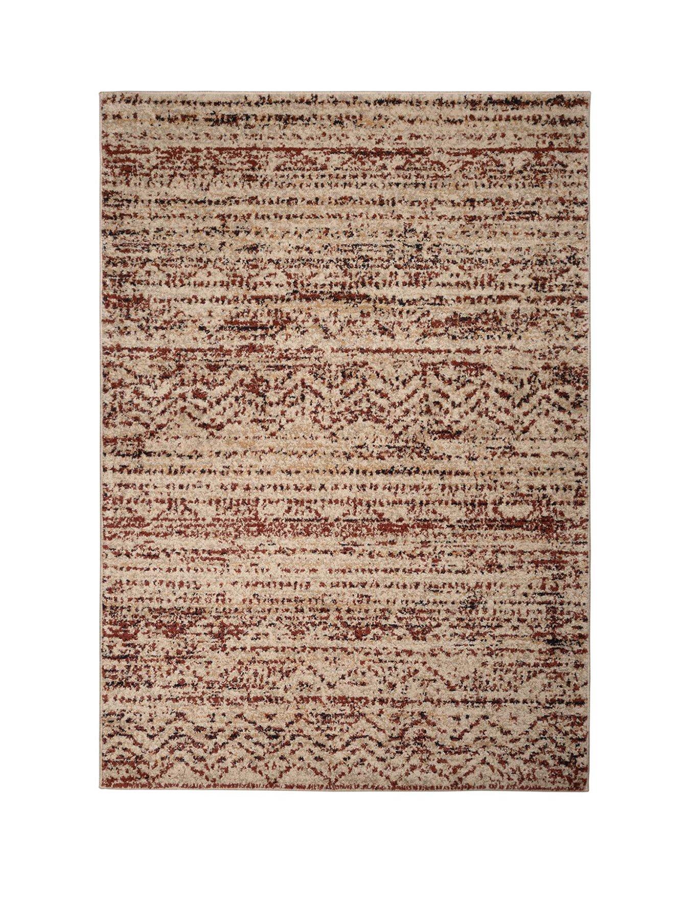  image of the-very-collection-freya-patterned-rug-burgundy