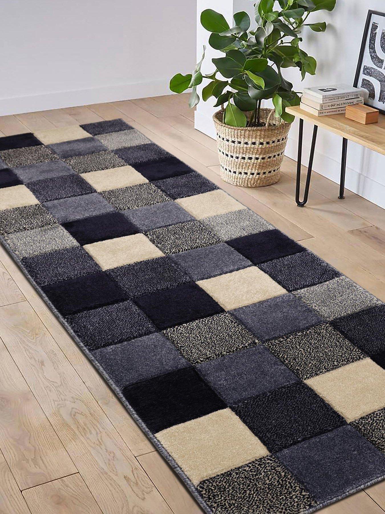 The Very Collection Newport Blue Blocks Runner