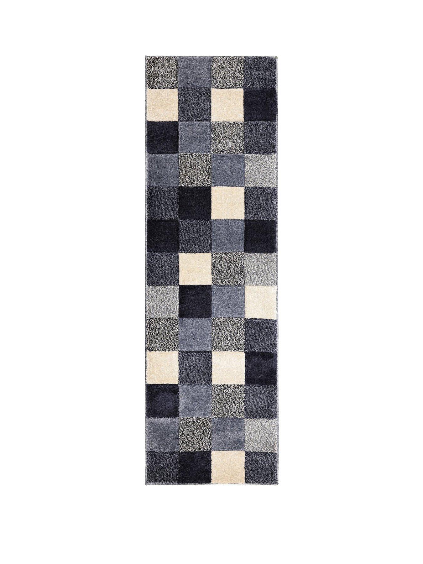 Image 2 of 4 of The Very Collection Newport Blue Blocks Runner