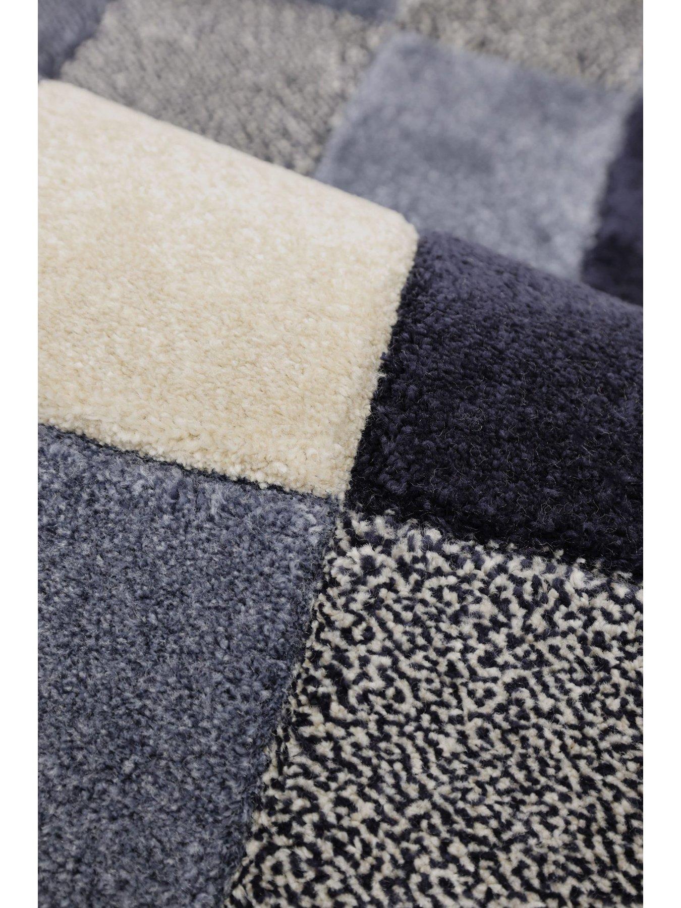 Image 3 of 4 of The Very Collection Newport Blue Blocks Runner
