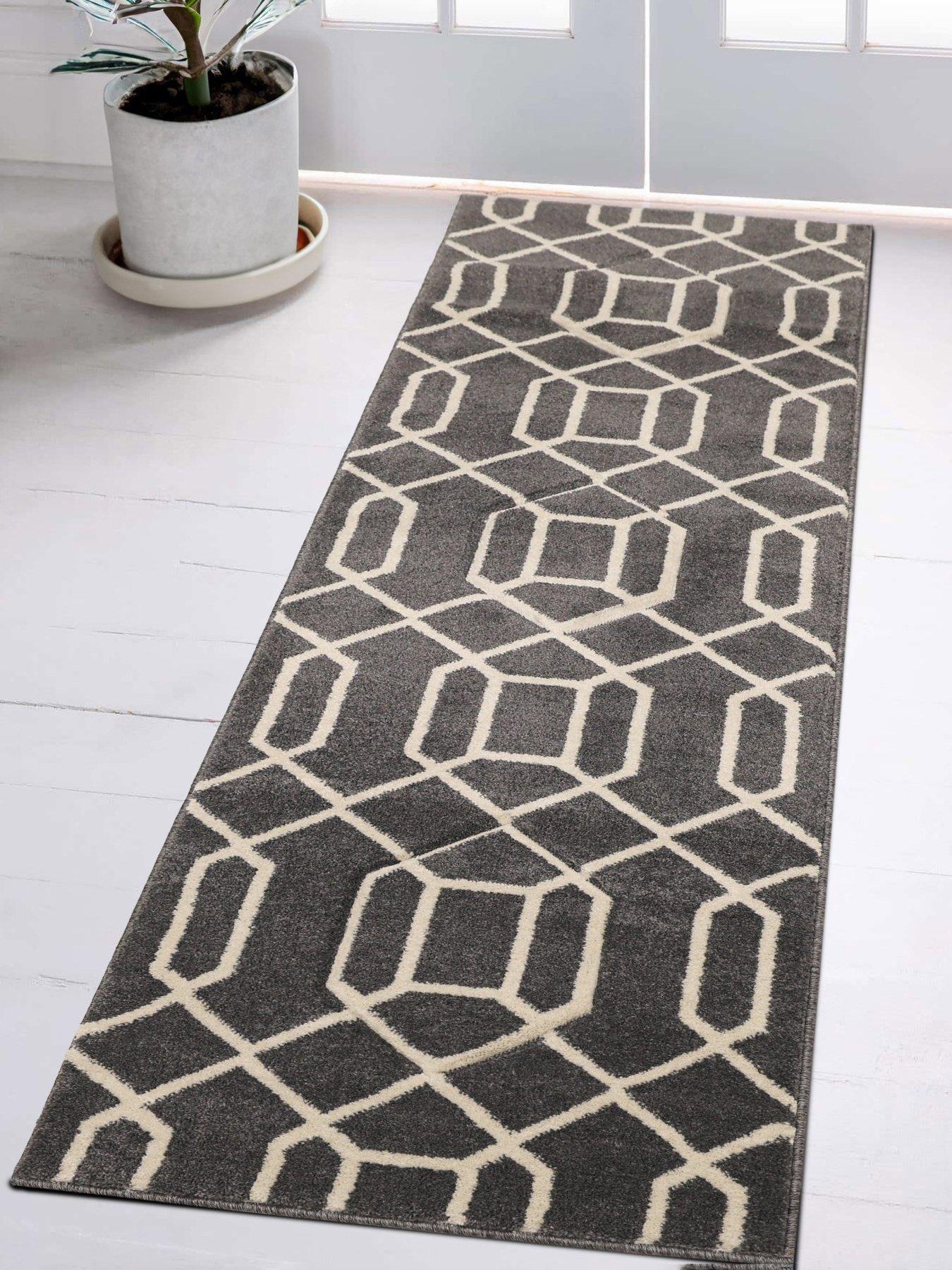 Very Home Newport Lattice Grey Runner