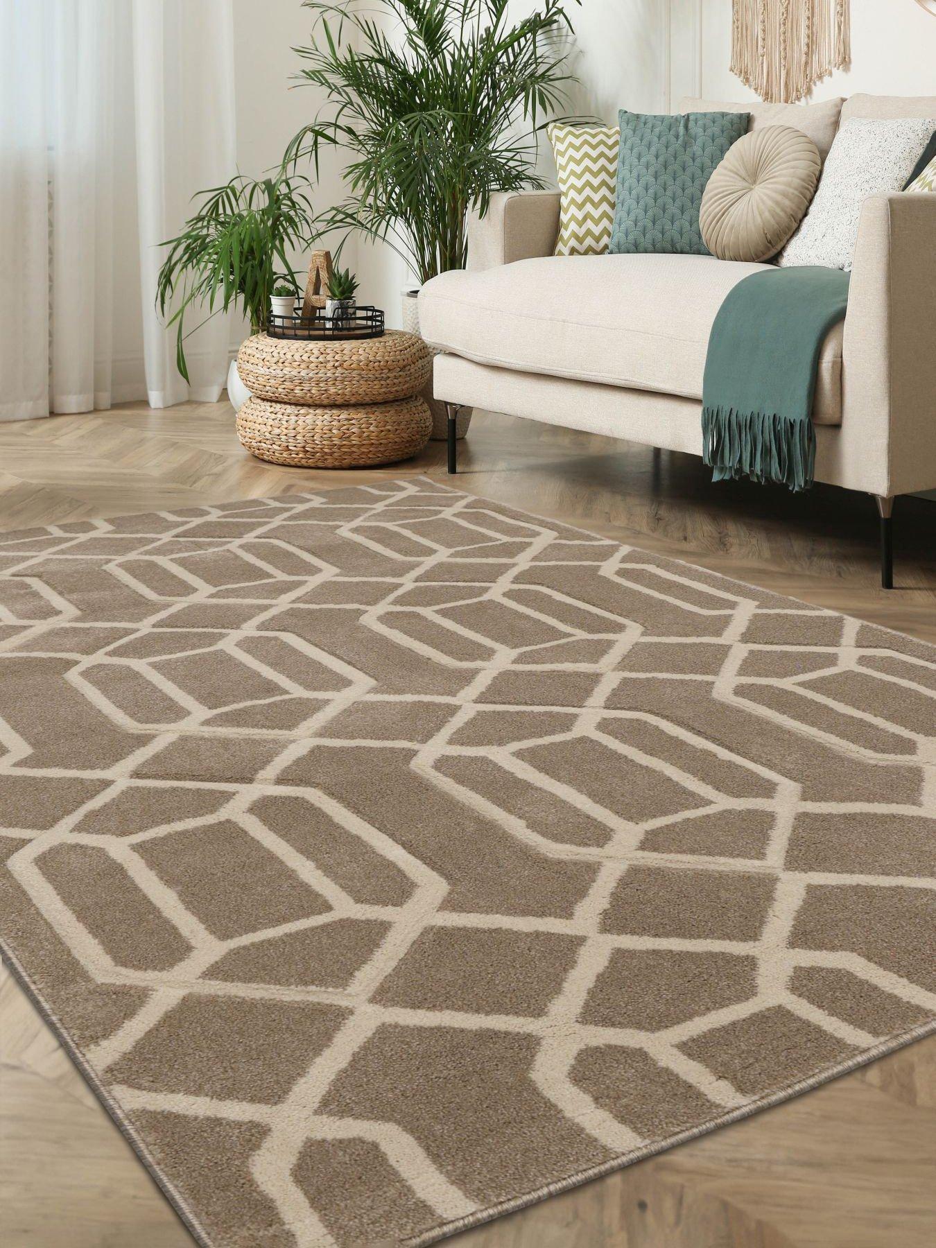 Image 1 of 4 of Very Home Newport Lattice Natural Rug