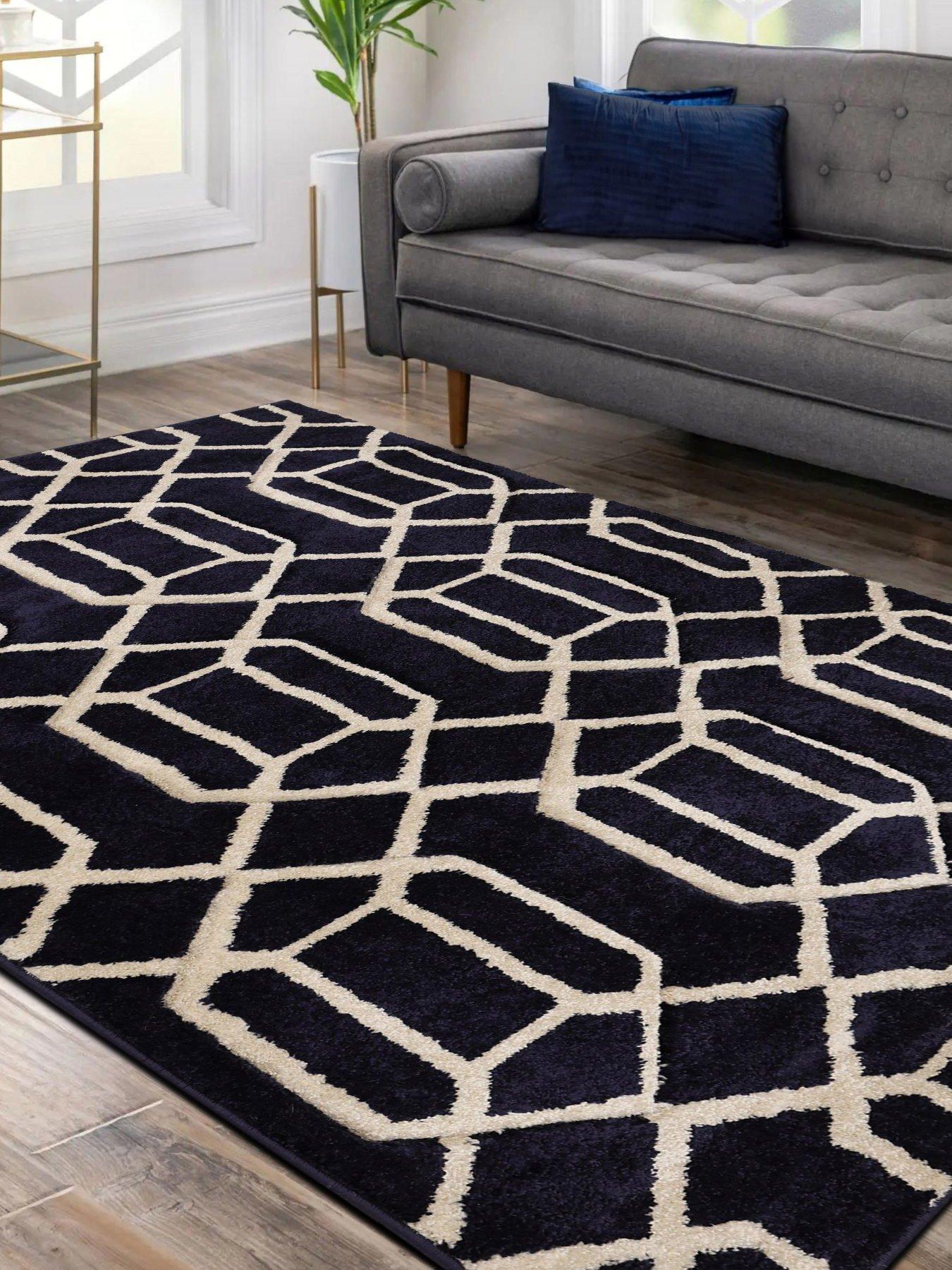 The Very Collection Newport Lattice Navy Rug
