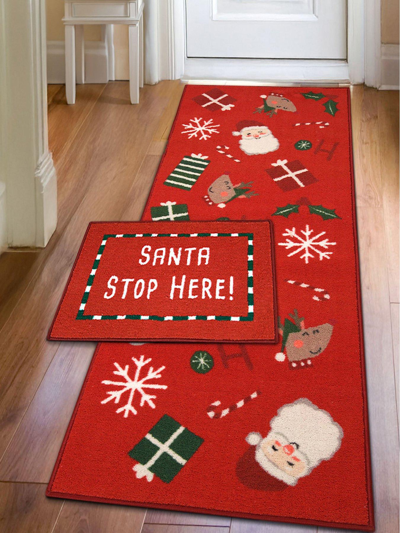 very-home-santa-stop-here-runner-amp-doormat-set-red