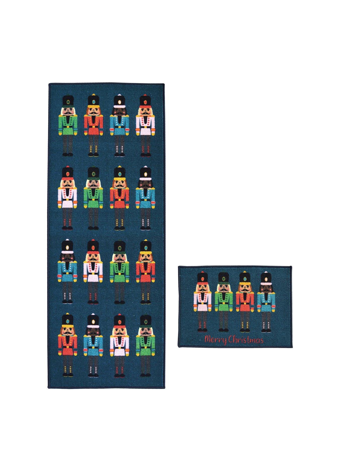 Image 2 of 4 of Very Home Nutcracker Runner &amp; Doormat Set - Navy