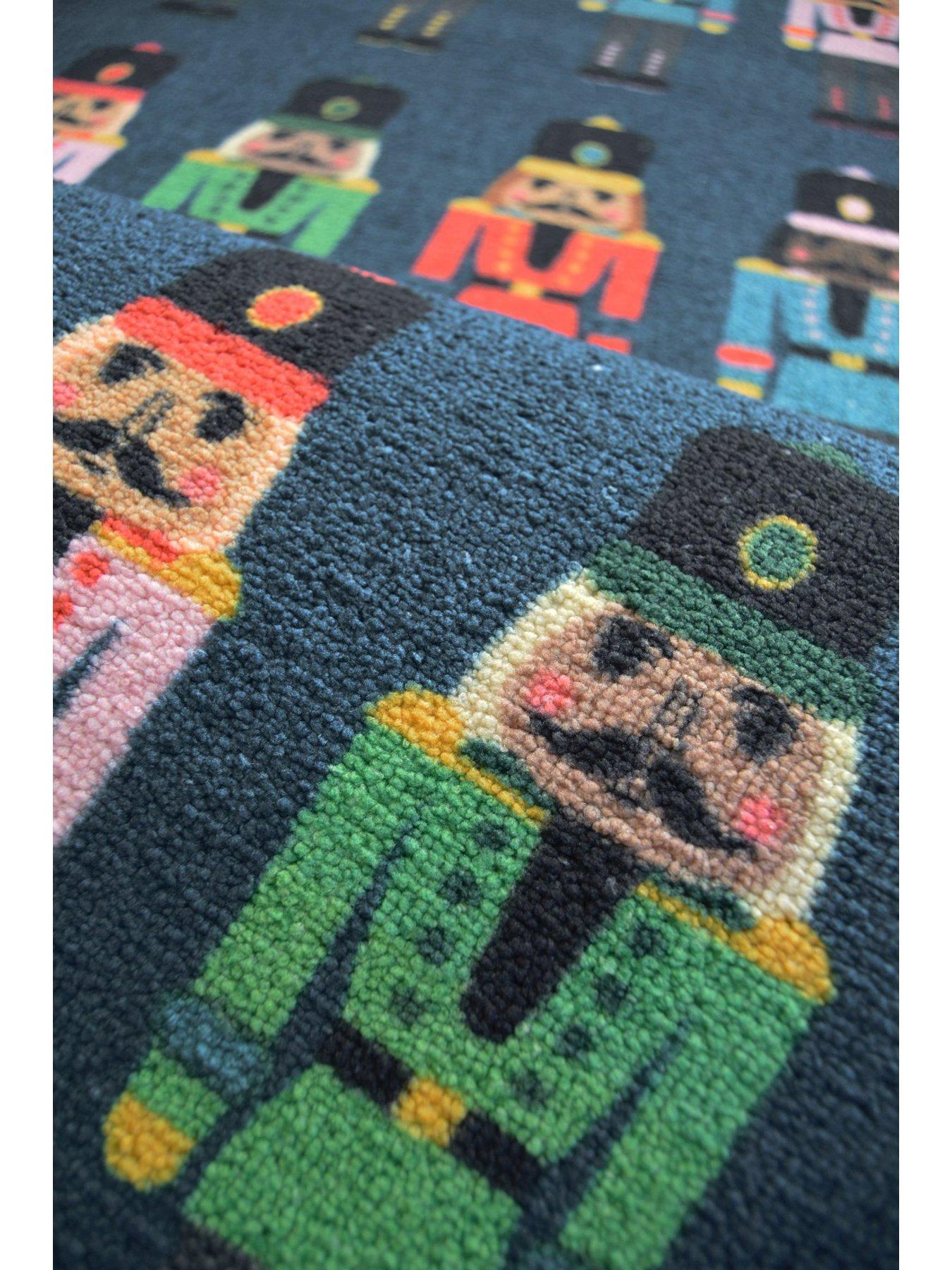 Image 3 of 4 of Very Home Nutcracker Runner &amp; Doormat Set - Navy