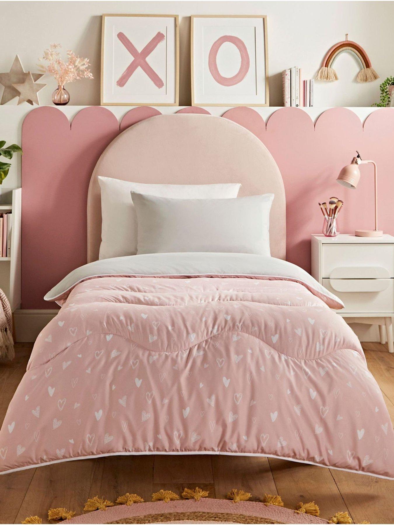 Night Lark Dreamy Hearts 4.5 Tog Junior Coverless Duvet Set