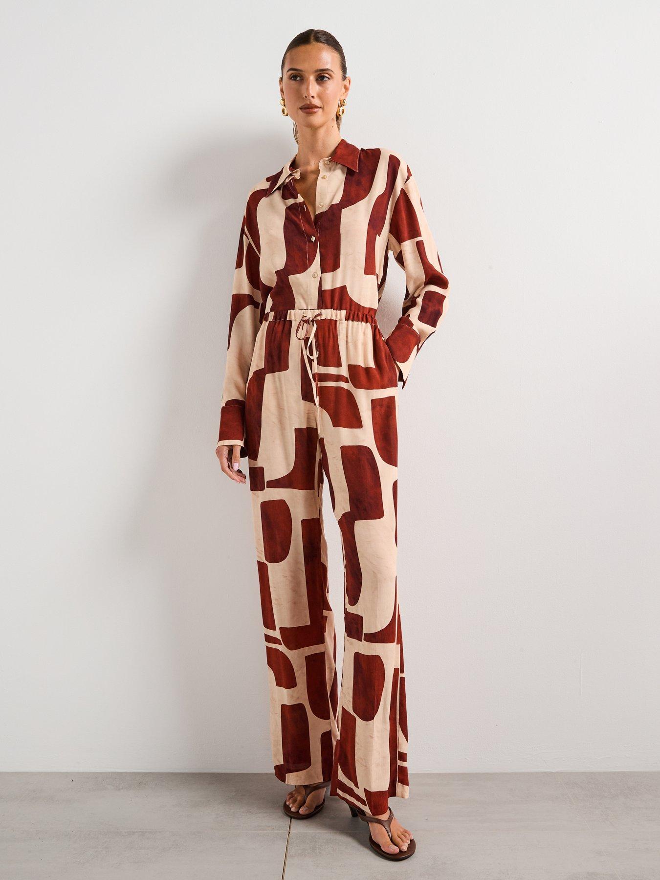  image of mango-geometric-print-shirt-cream