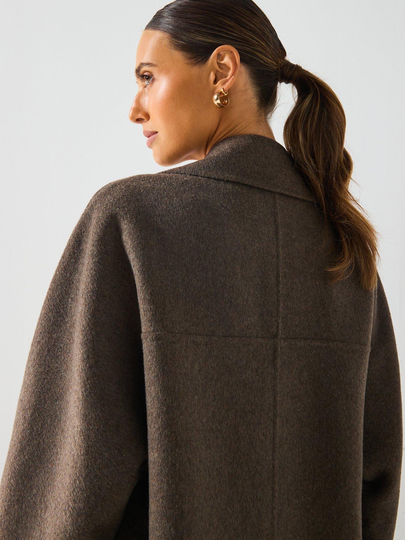Image 5 of 6 of Mango Double Breasted Duster Coat - Grey