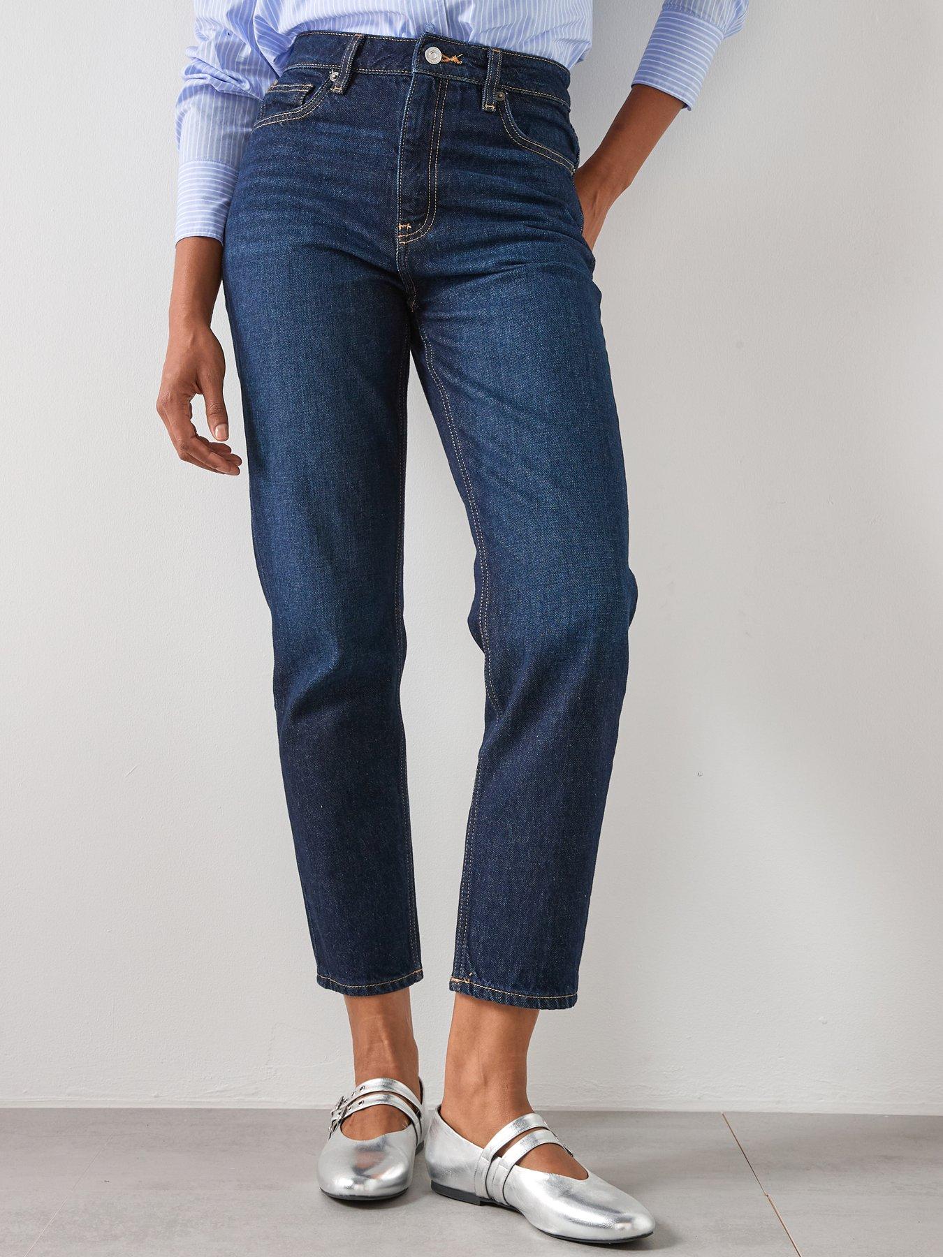 Mango High Rise Mom Jeans - Blue