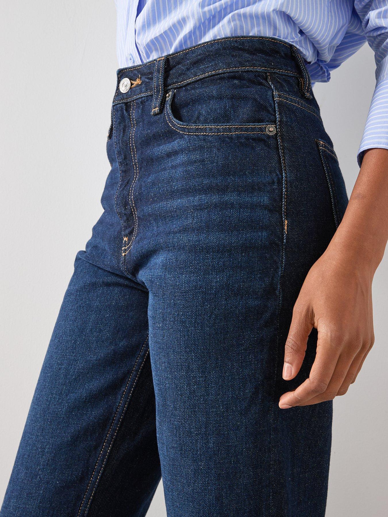  image of mango-high-rise-mom-jeans-blue